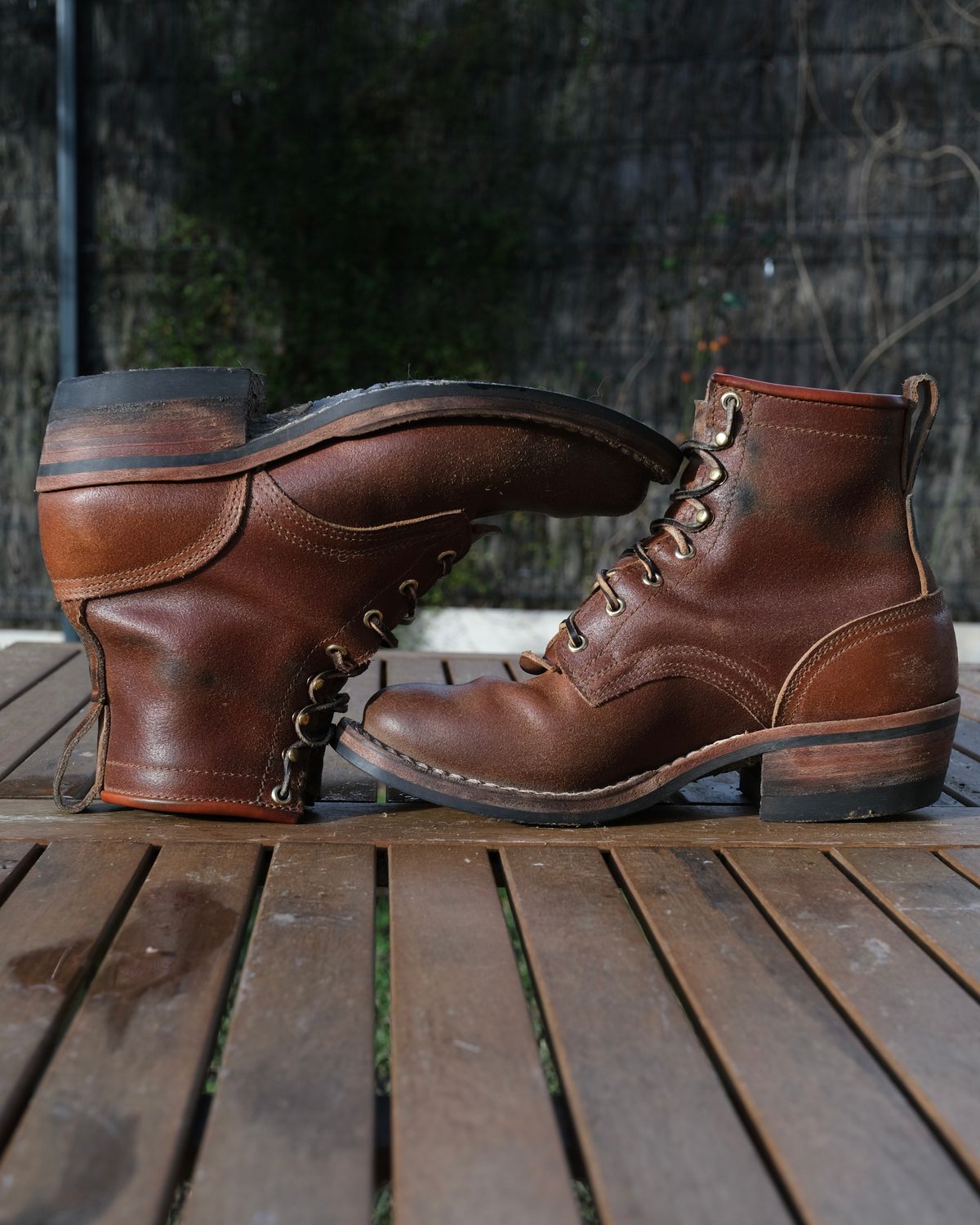 Photo by Clemmach on January 25, 2026 of the Nicks Robert in Horween Ember Waxed Flesh.