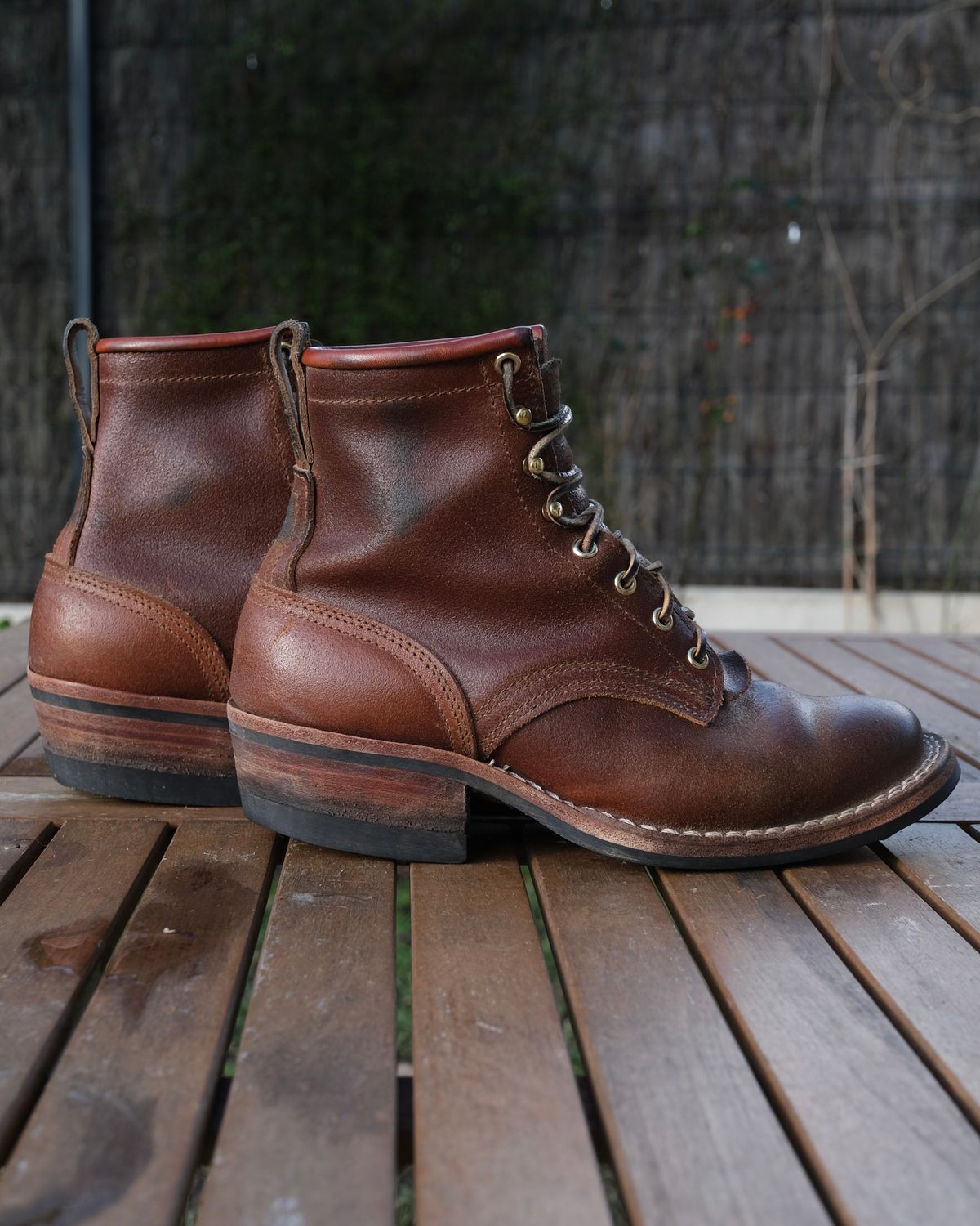 Photo by Clemmach on January 25, 2026 of the Nicks Robert in Horween Ember Waxed Flesh.