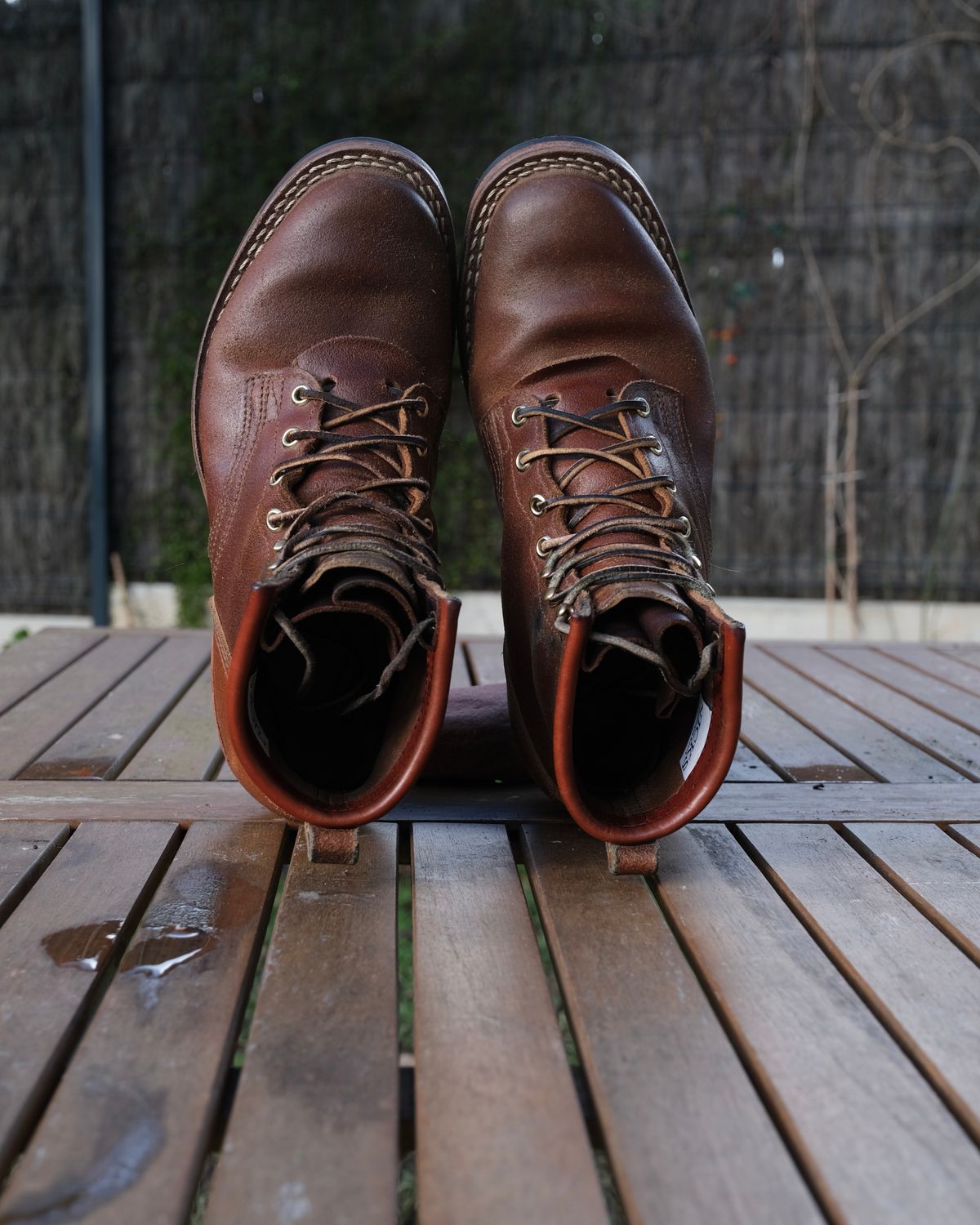 Photo by Clemmach on January 25, 2026 of the Nicks Robert in Horween Ember Waxed Flesh.