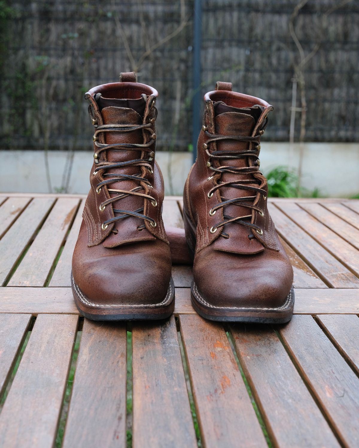 Photo by Clemmach on February 23, 2026 of the Nicks Robert in Horween Ember Waxed Flesh.