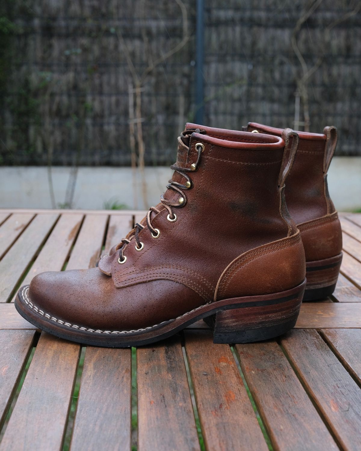 Photo by Clemmach on February 23, 2026 of the Nicks Robert in Horween Ember Waxed Flesh.