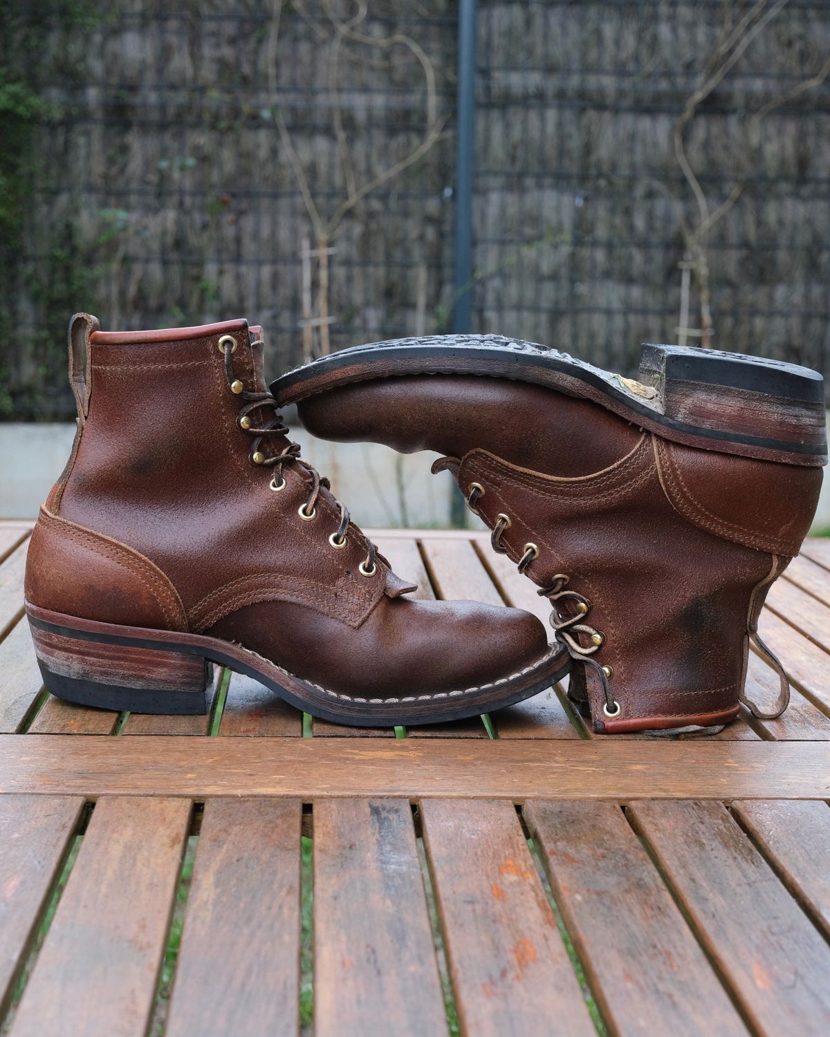 Photo by Clemmach on February 23, 2026 of the Nicks Robert in Horween Ember Waxed Flesh.