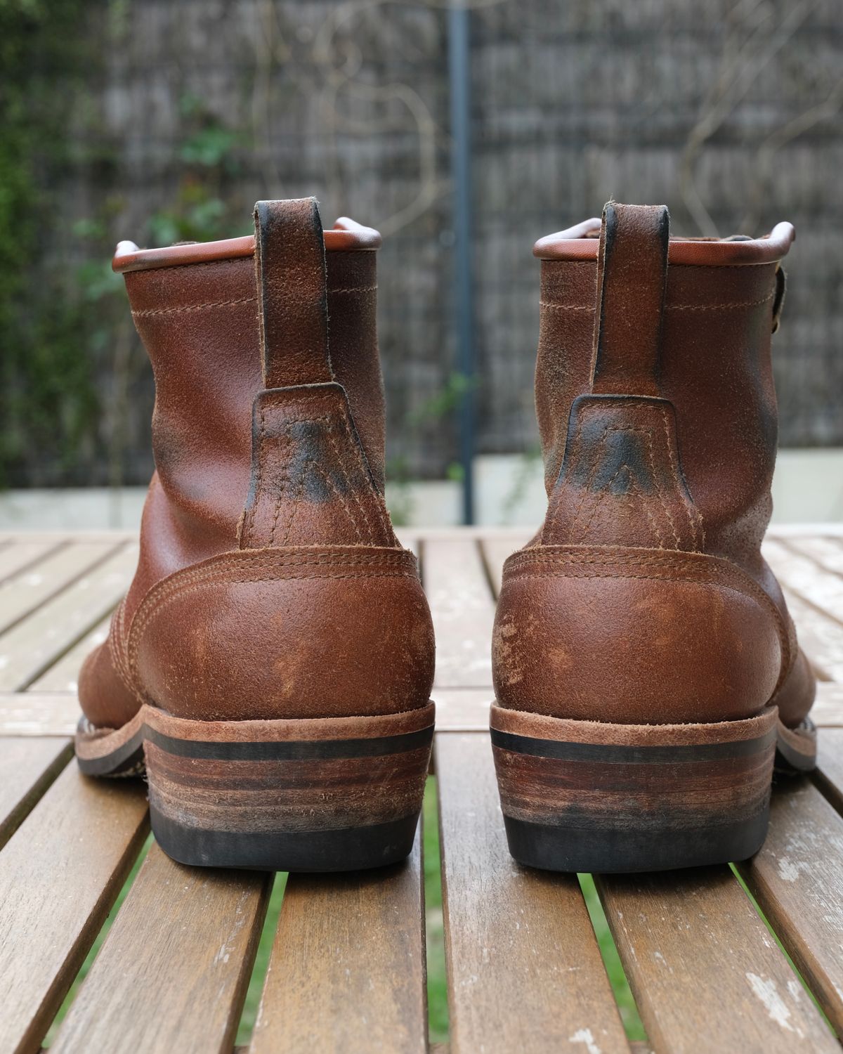 Photo by Clemmach on April 5, 2026 of the Nicks Robert in Horween Ember Waxed Flesh.