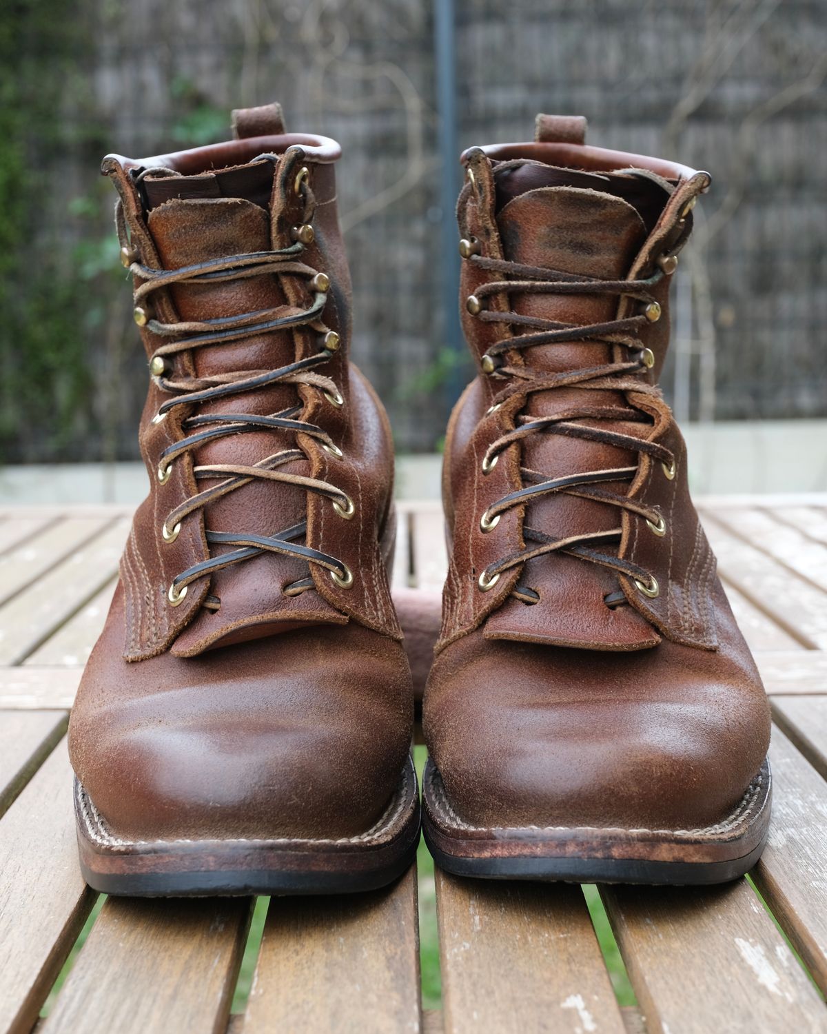 Photo by Clemmach on April 5, 2026 of the Nicks Robert in Horween Ember Waxed Flesh.