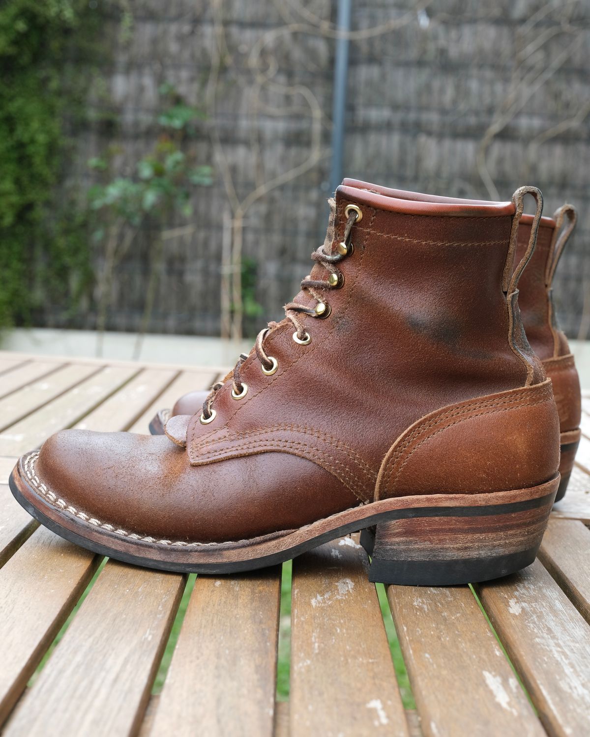 Photo by Clemmach on April 5, 2026 of the Nicks Robert in Horween Ember Waxed Flesh.