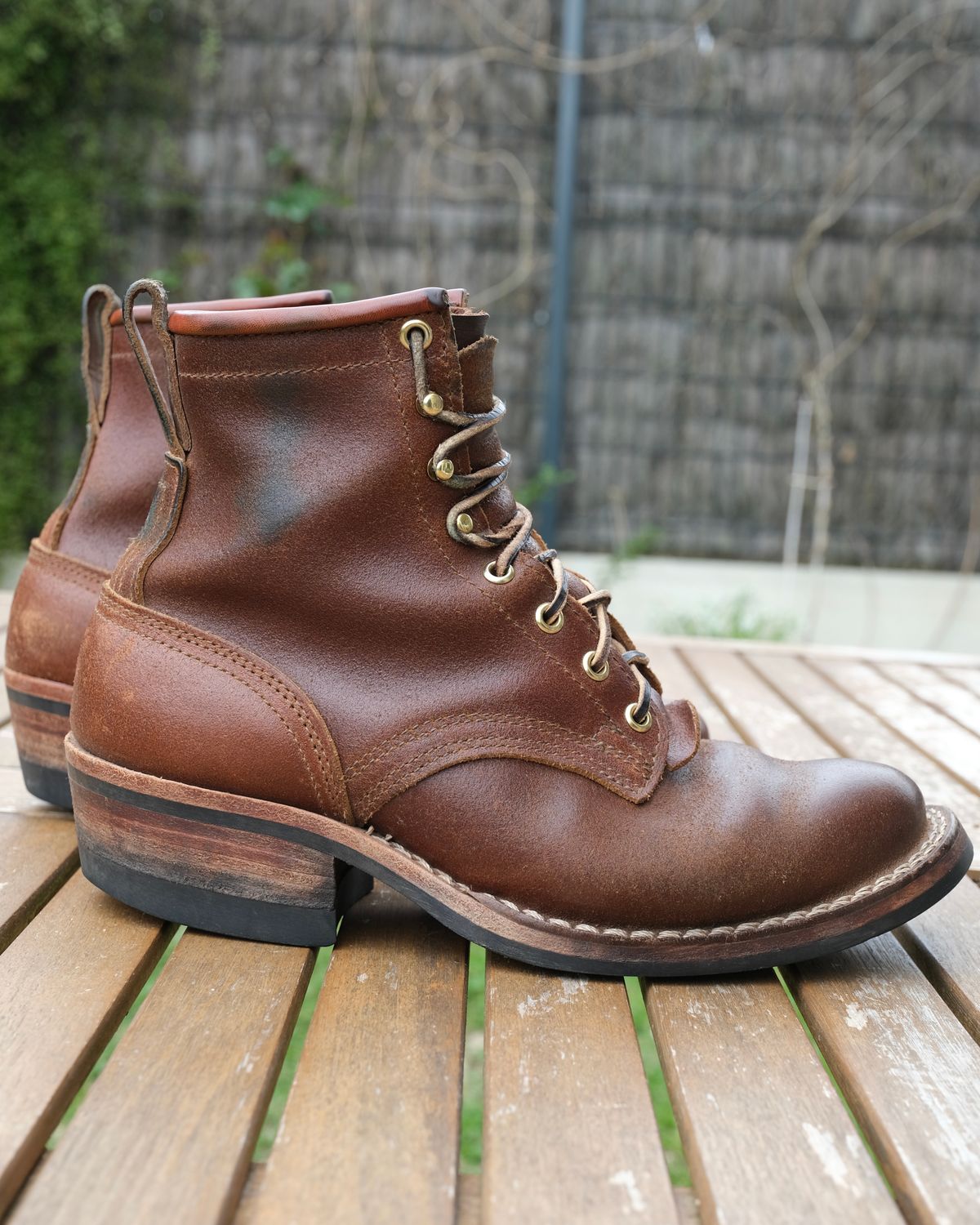 Photo by Clemmach on April 5, 2026 of the Nicks Robert in Horween Ember Waxed Flesh.