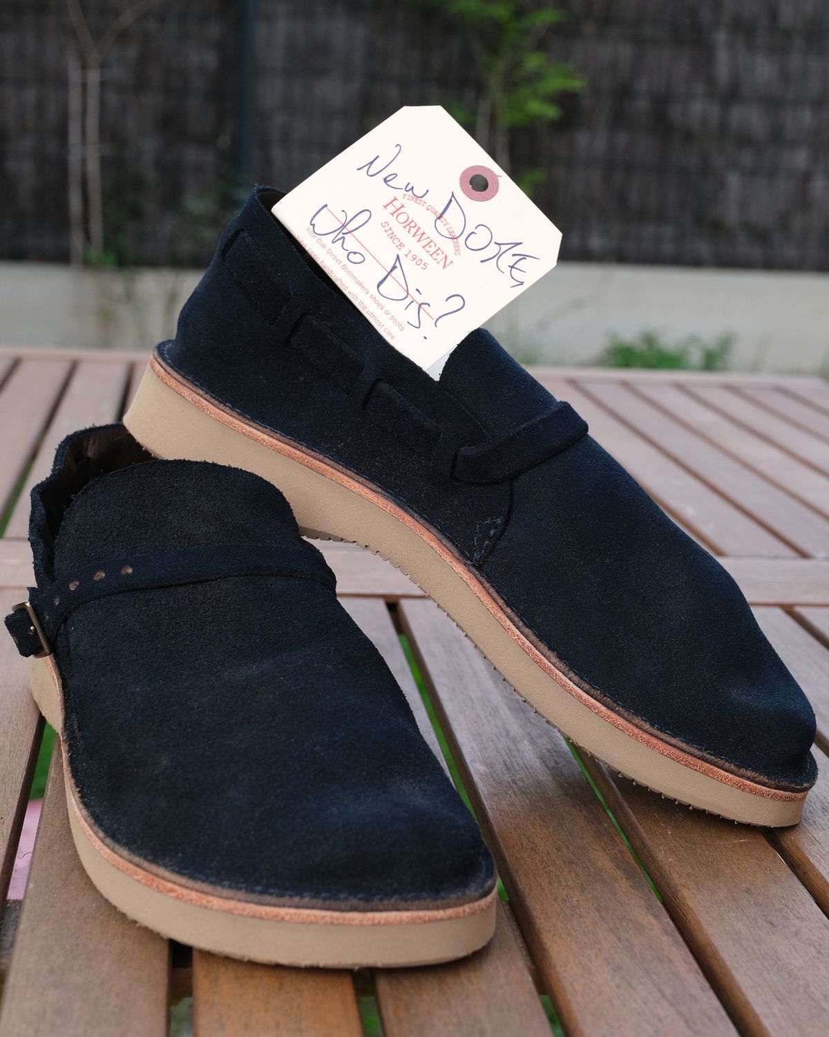 Photo by Clemmach on October 1, 2025 of the Oak Street Bootmakers Country Loafer in Horween Natural Indigo Chromexcel Roughout.
