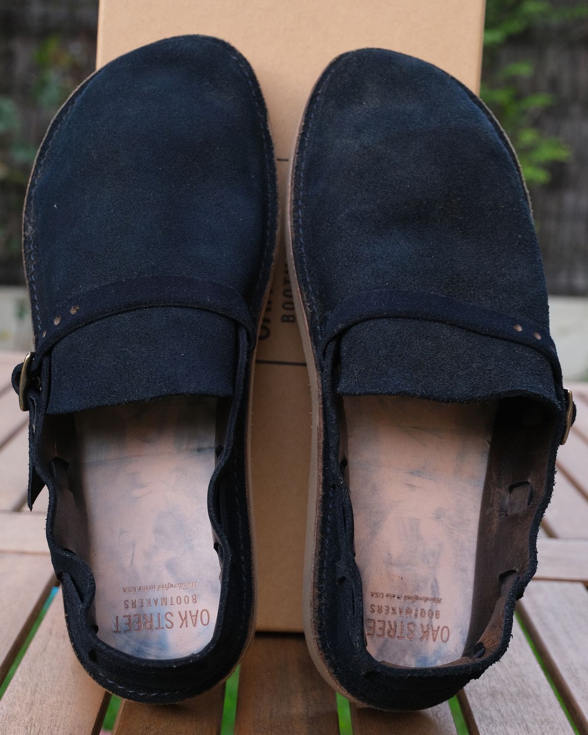 Photo by Clemmach on October 1, 2025 of the Oak Street Bootmakers Country Loafer in Horween Natural Indigo Chromexcel Roughout.