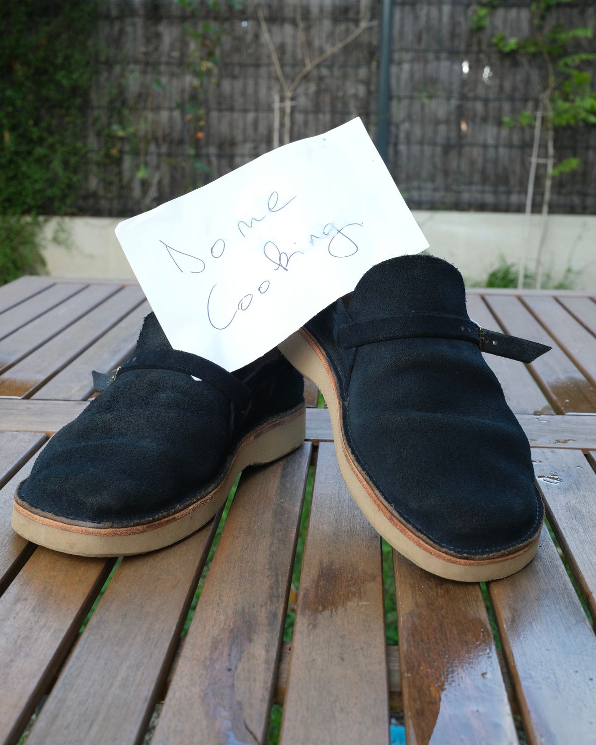 Photo by Clemmach on November 2, 2025 of the Oak Street Bootmakers Country Loafer in Horween Natural Indigo Chromexcel Roughout.