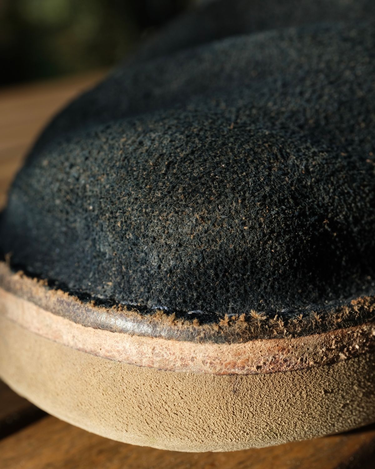 Photo by Clemmach on January 2, 2026 of the Oak Street Bootmakers Country Loafer in Horween Natural Indigo Chromexcel Roughout.