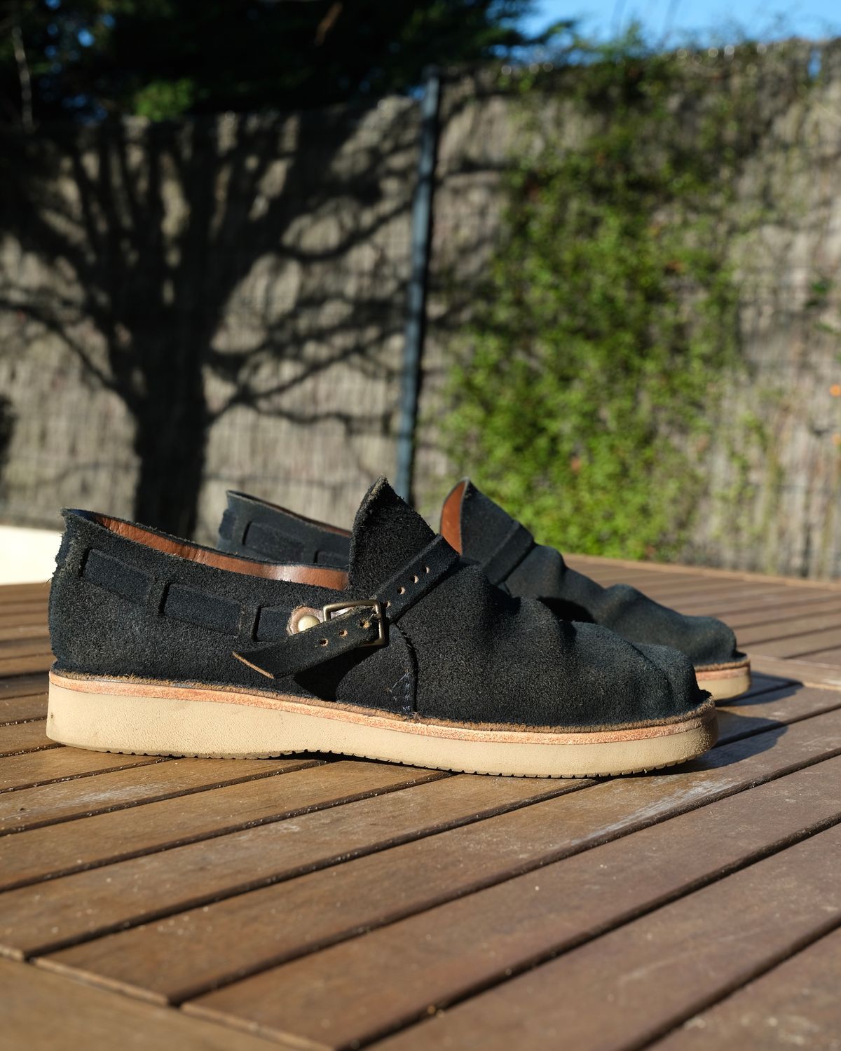 Photo by Clemmach on January 2, 2026 of the Oak Street Bootmakers Country Loafer in Horween Natural Indigo Chromexcel Roughout.