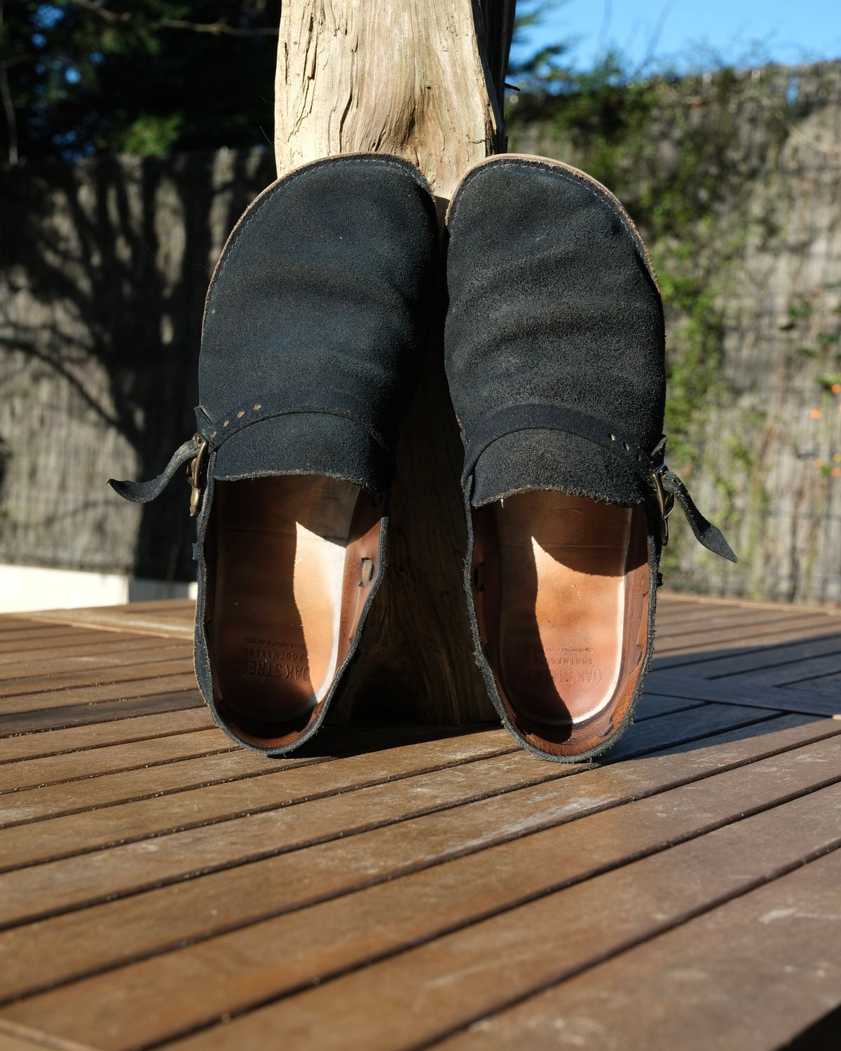 Photo by Clemmach on January 2, 2026 of the Oak Street Bootmakers Country Loafer in Horween Natural Indigo Chromexcel Roughout.
