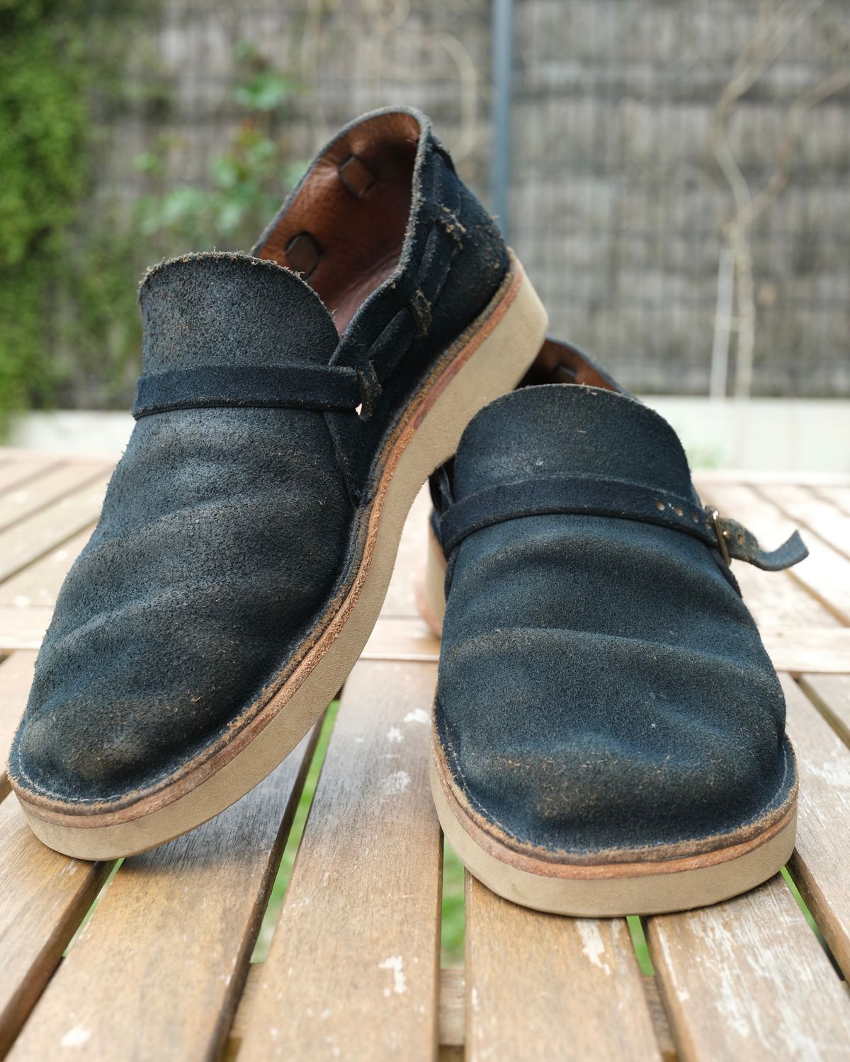 Photo by Clemmach on April 5, 2026 of the Oak Street Bootmakers Country Loafer in Horween Natural Indigo Chromexcel Roughout.
