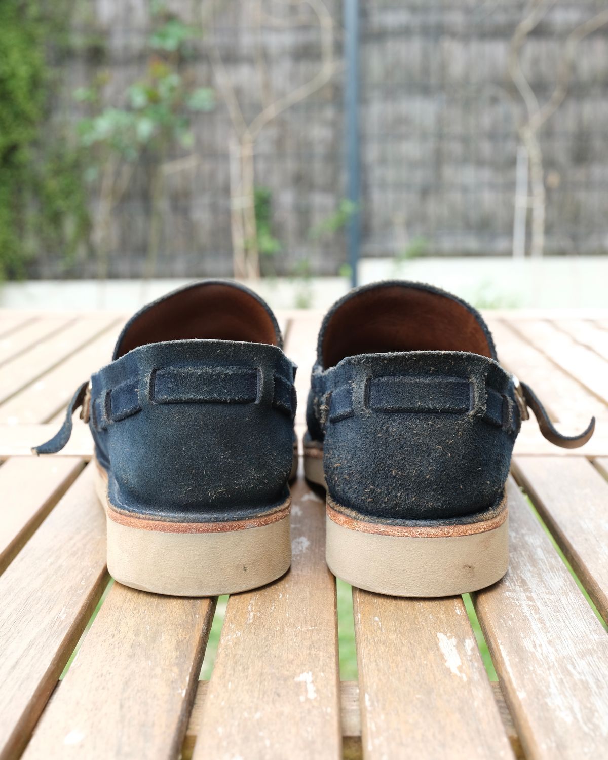 Photo by Clemmach on April 5, 2026 of the Oak Street Bootmakers Country Loafer in Horween Natural Indigo Chromexcel Roughout.
