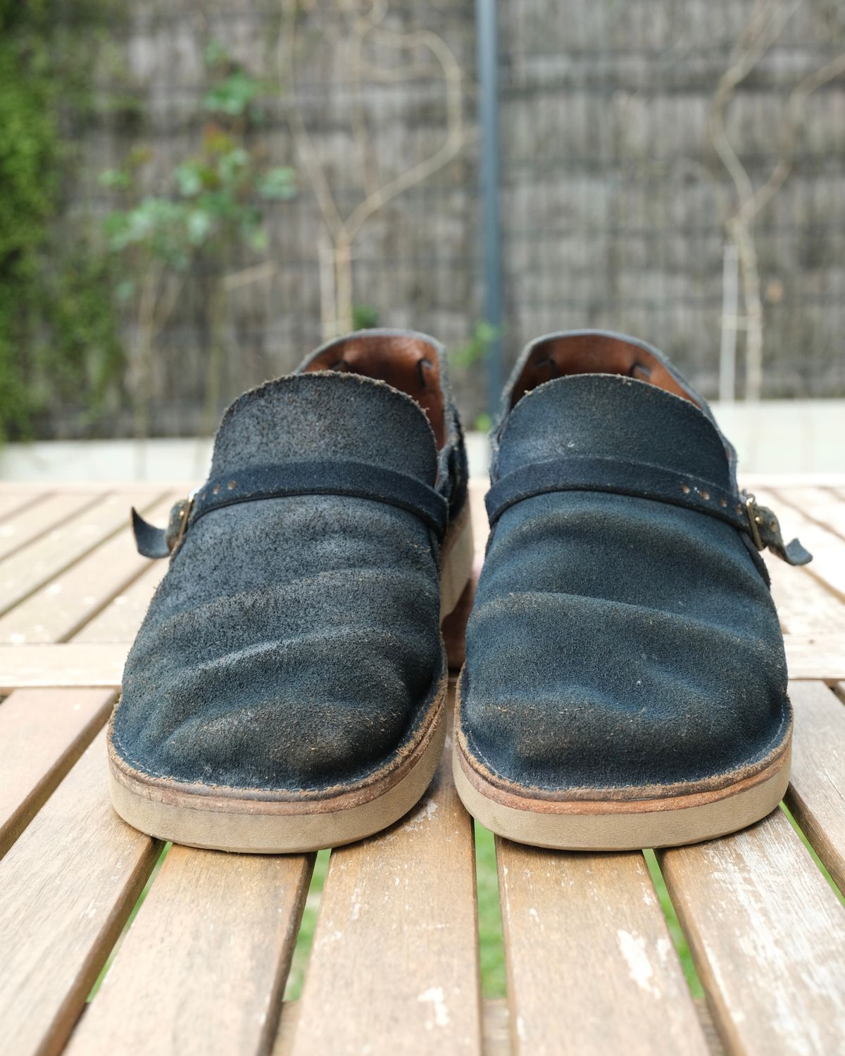 Photo by Clemmach on April 5, 2026 of the Oak Street Bootmakers Country Loafer in Horween Natural Indigo Chromexcel Roughout.