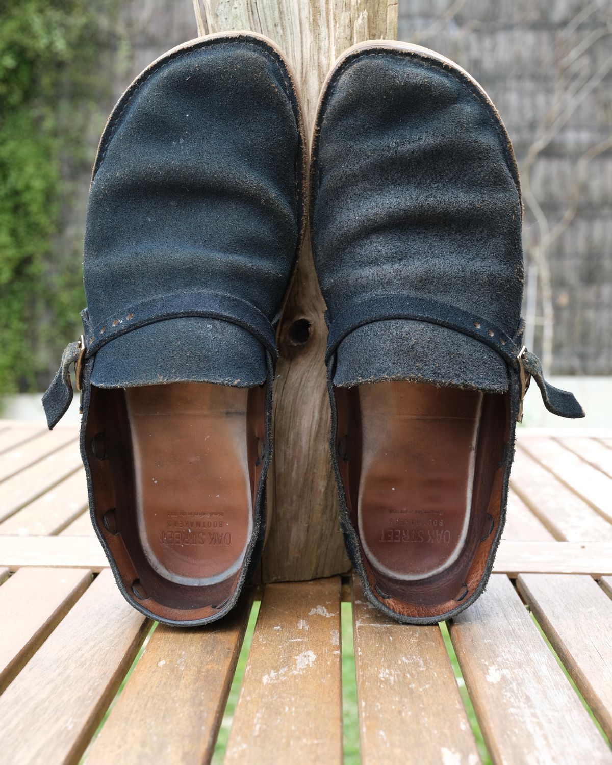 Photo by Clemmach on April 5, 2026 of the Oak Street Bootmakers Country Loafer in Horween Natural Indigo Chromexcel Roughout.