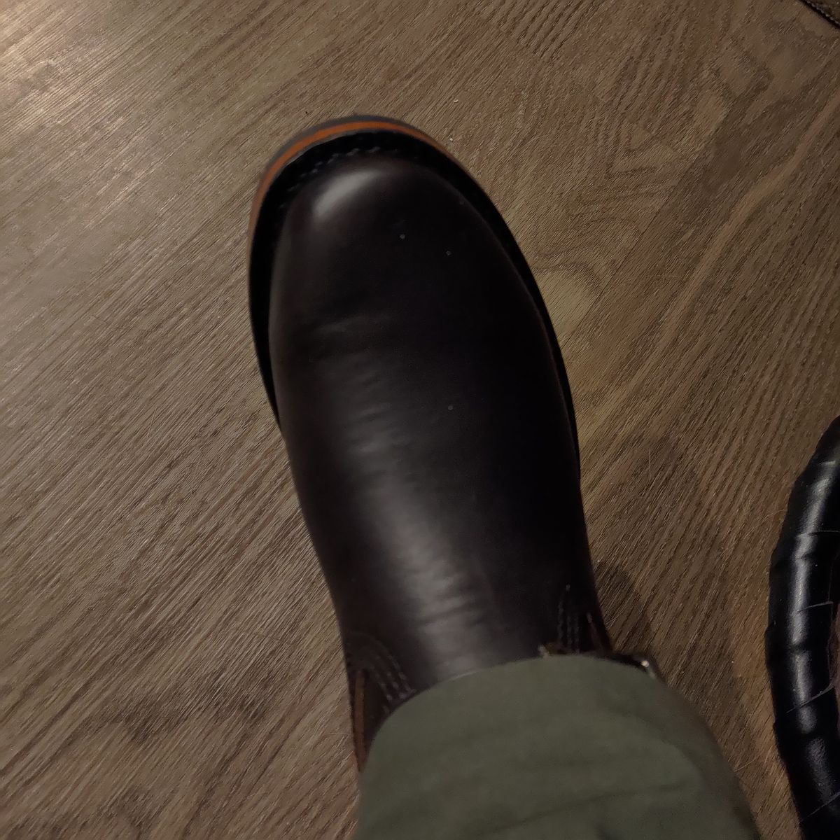 Photo by 3ringCircu5 on October 15, 2025 of the Wesco Boss Engineer Boot in Horween Black Chromexcel.