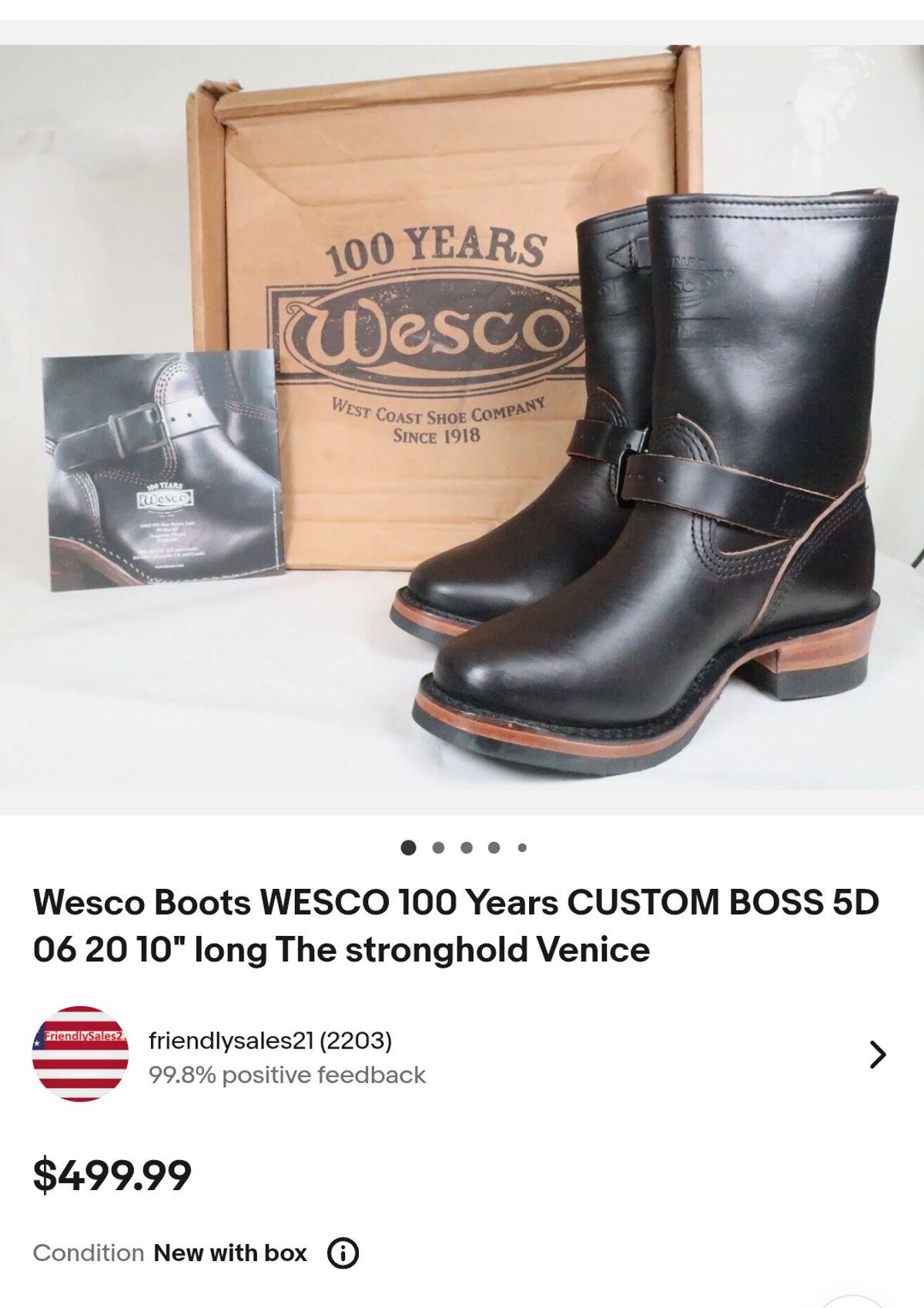 Photo by 3ringCircu5 on October 1, 2025 of the Wesco Boss Engineer Boot in Horween Black Chromexcel.