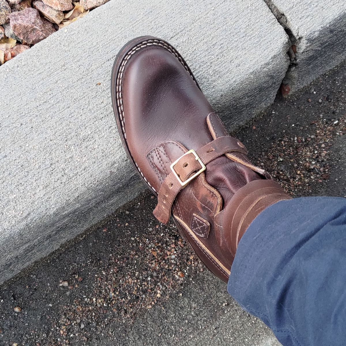 Photo by 3ringCircu5 on June 3, 2025 of the Nicks Heritage TankerPro in Horween Brown Chromexcel.