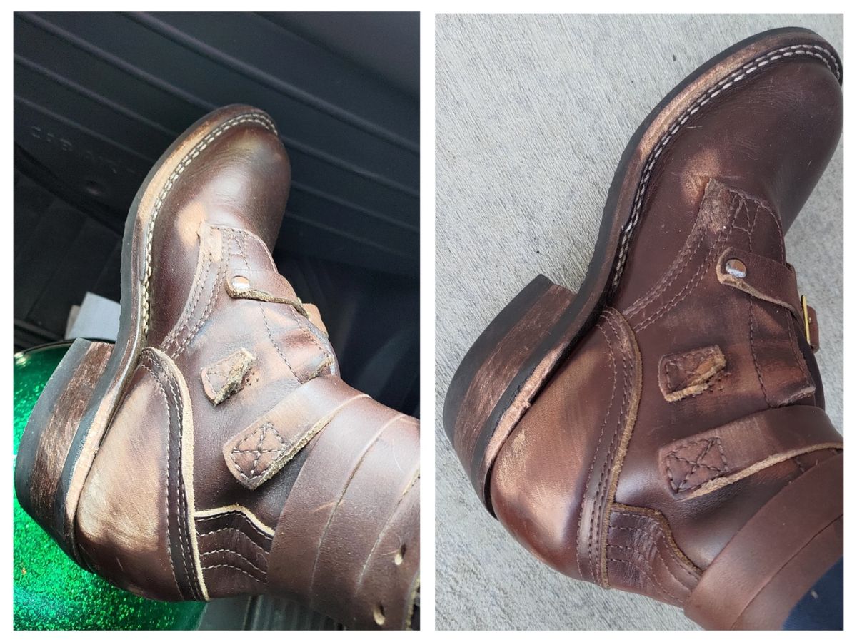 Photo by 3ringCircu5 on September 28, 2025 of the Nicks Heritage TankerPro in Horween Brown Chromexcel.
