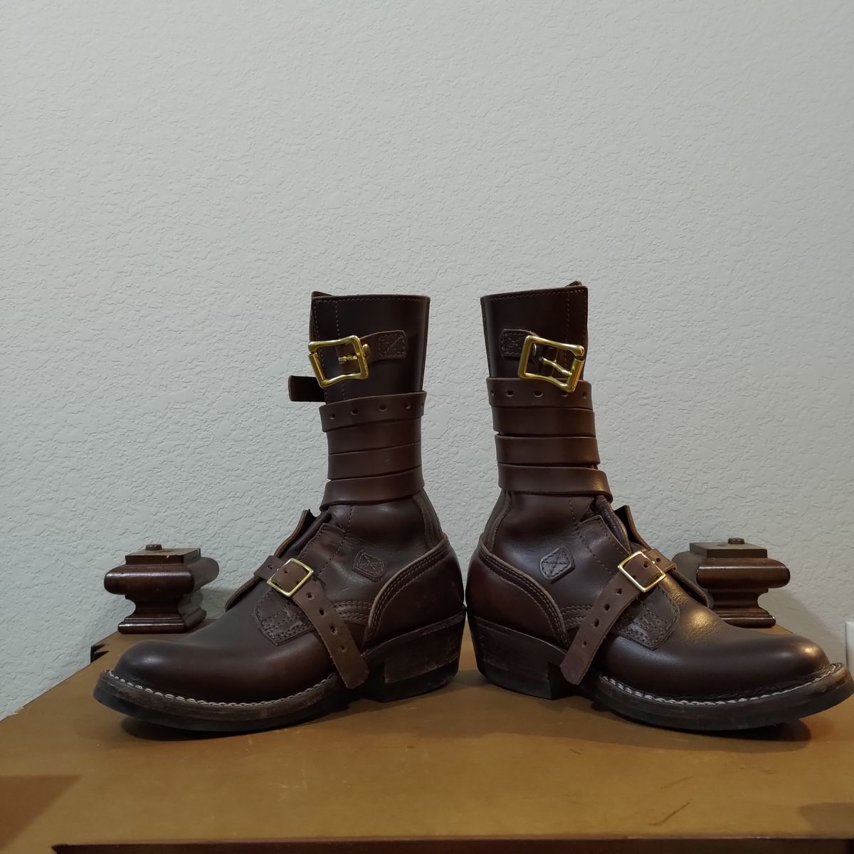 Photo by 3ringCircu5 on December 23, 2025 of the Nicks Heritage TankerPro in Horween Brown Chromexcel.