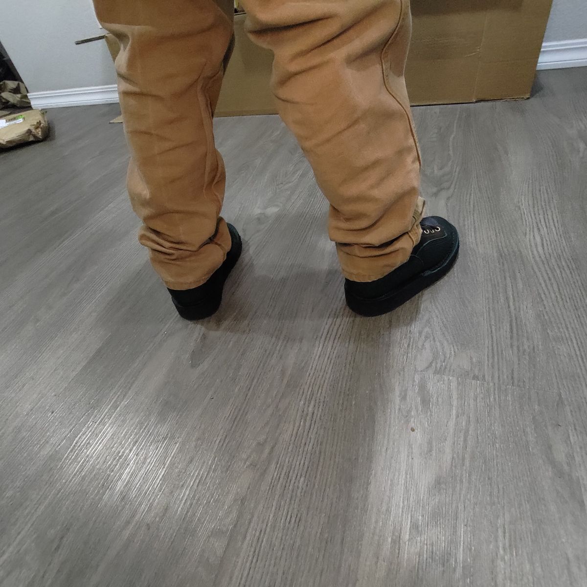 Photo by 3ringCircu5 on October 18, 2025 of the JK Boots Custom Model in Jurassic Bison & Horween Brown Waxed Flesh.