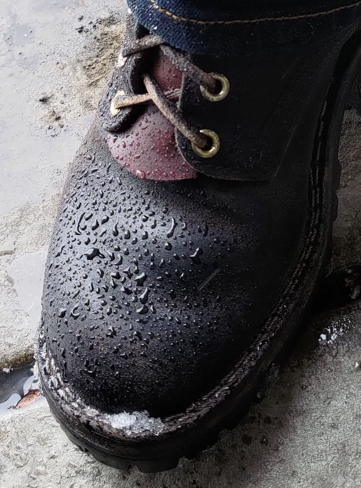 Photo by 3ringCircu5 on March 6, 2026 of the Nicks Urban Logger in Horween Black Waxed Flesh.