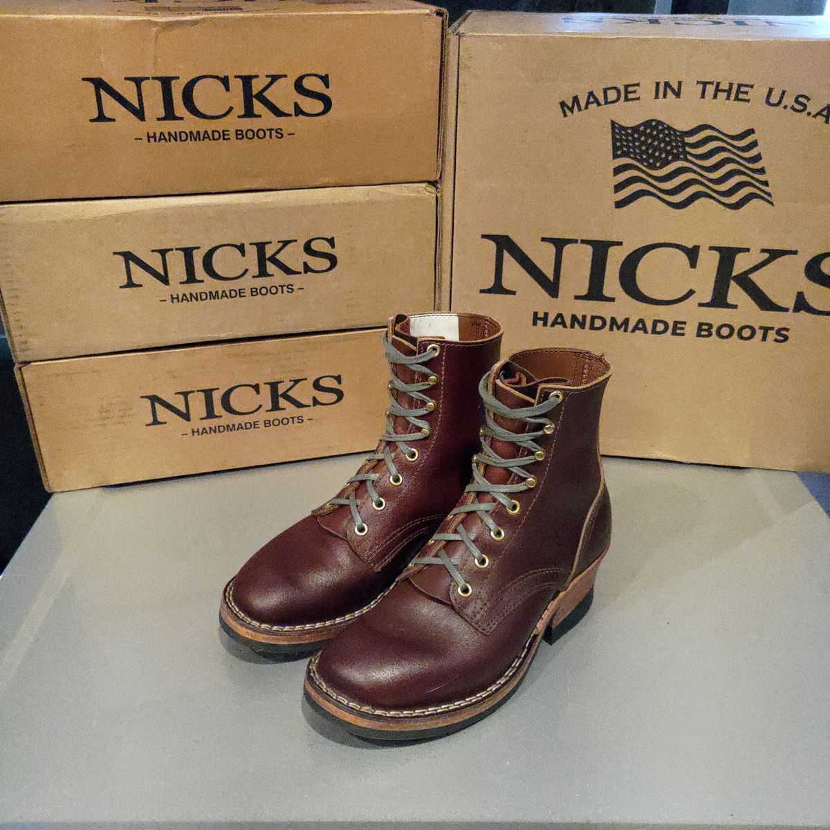 Photo by 3ringCircu5 on August 17, 2024 of the Nicks MTO in Horween Tan Waxed Flesh.