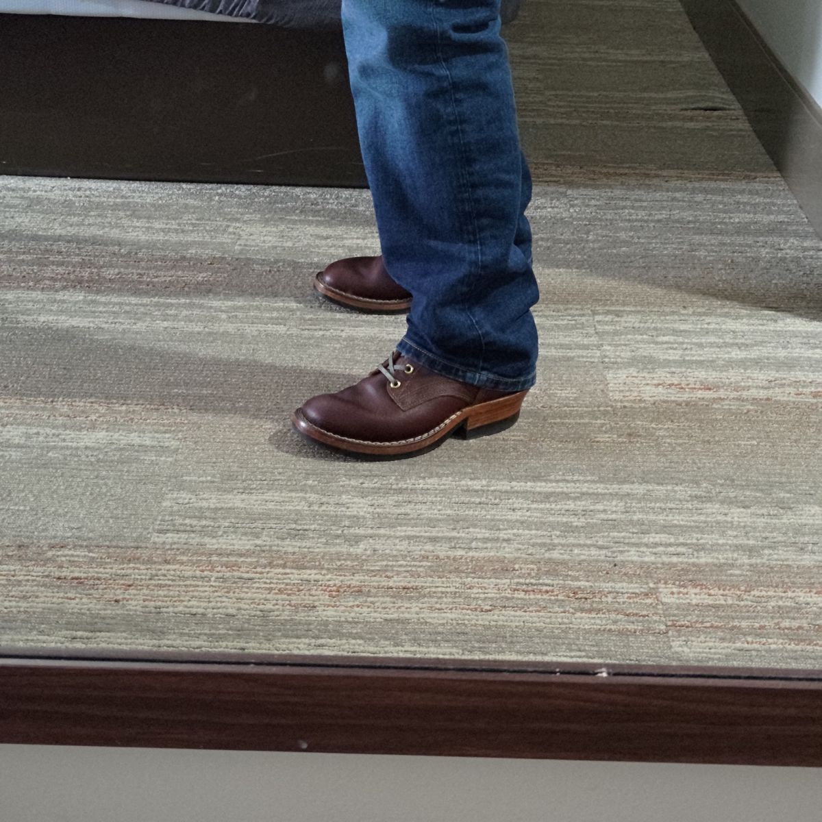 Photo by 3ringCircu5 on January 12, 2025 of the Nicks MTO in Horween Tan Waxed Flesh.