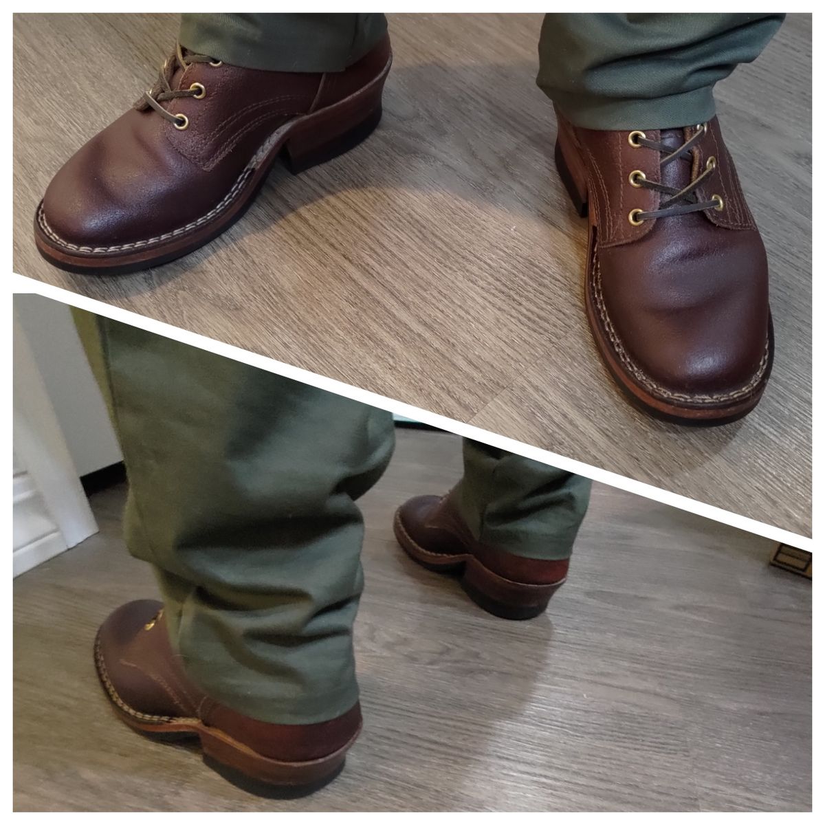 Photo by 3ringCircu5 on August 11, 2025 of the Nicks MTO in Horween Tan Waxed Flesh.