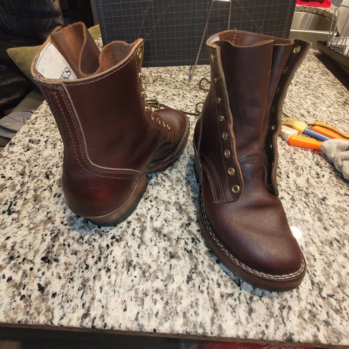 Photo by 3ringCircu5 on August 11, 2025 of the Nicks MTO in Horween Tan Waxed Flesh.