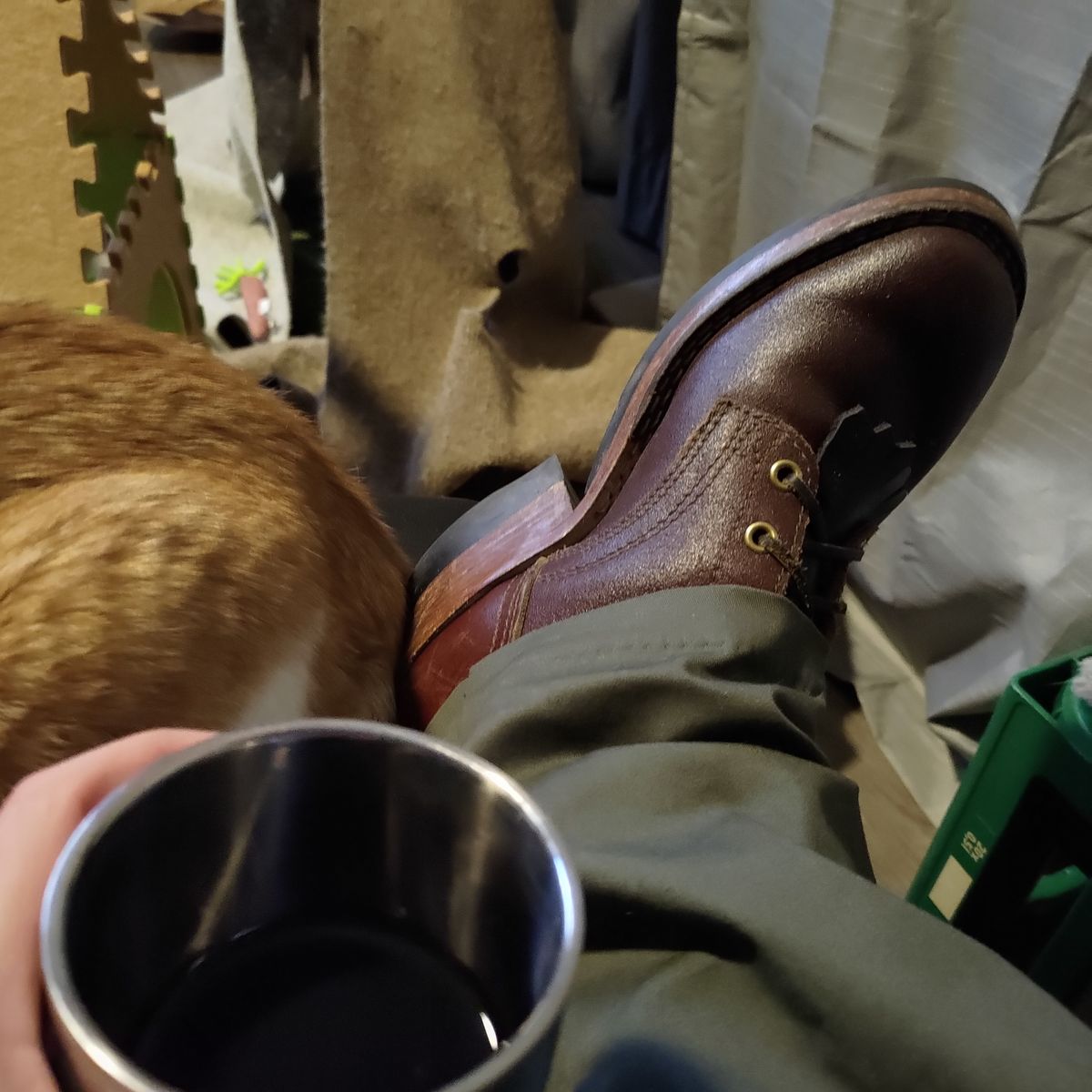 Photo by 3ringCircu5 on December 10, 2025 of the Nicks MTO in Horween Tan Waxed Flesh.