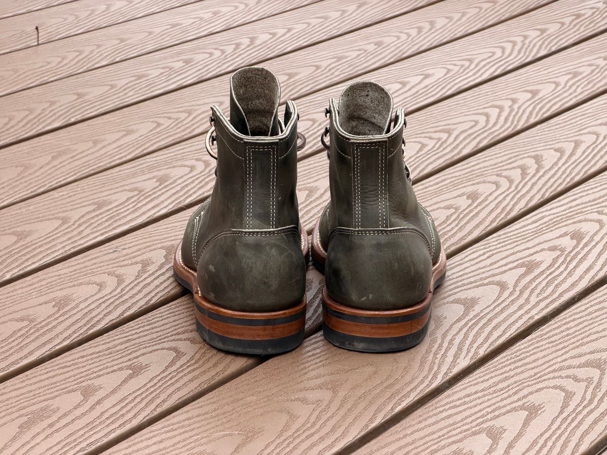 Photo by forbiddenboot on December 5, 2025 of the Truman Dark Olive Predator in Dark Olive.