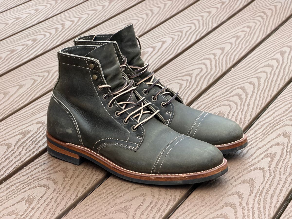 Photo by forbiddenboot on December 5, 2025 of the Truman Dark Olive Predator in Dark Olive.