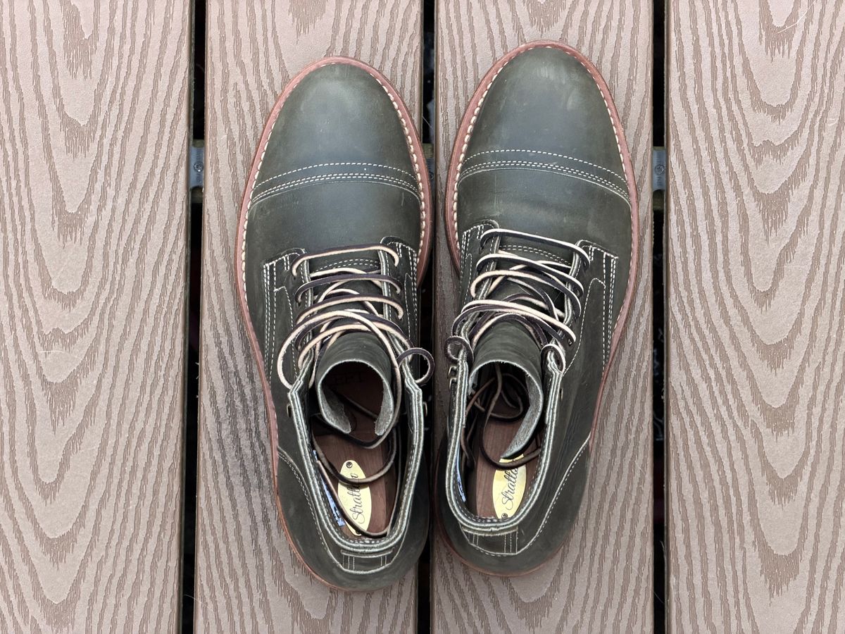 Photo by forbiddenboot on December 5, 2025 of the Truman Dark Olive Predator in Dark Olive.