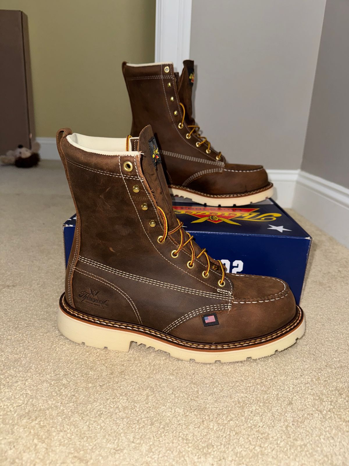 Photo by Michael_T on May 2, 2025 of the Thorogood American Heritage 8" Moc Toe in Seidel Trail Crazy Horse.