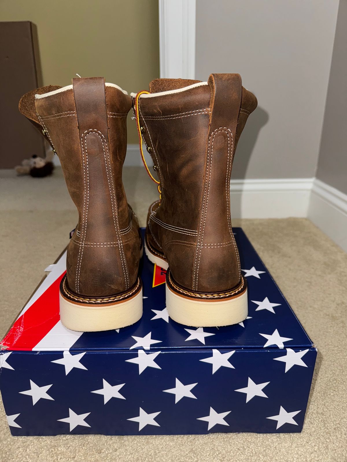 Photo by Michael_T on May 2, 2025 of the Thorogood American Heritage 8" Moc Toe in Seidel Trail Crazy Horse.