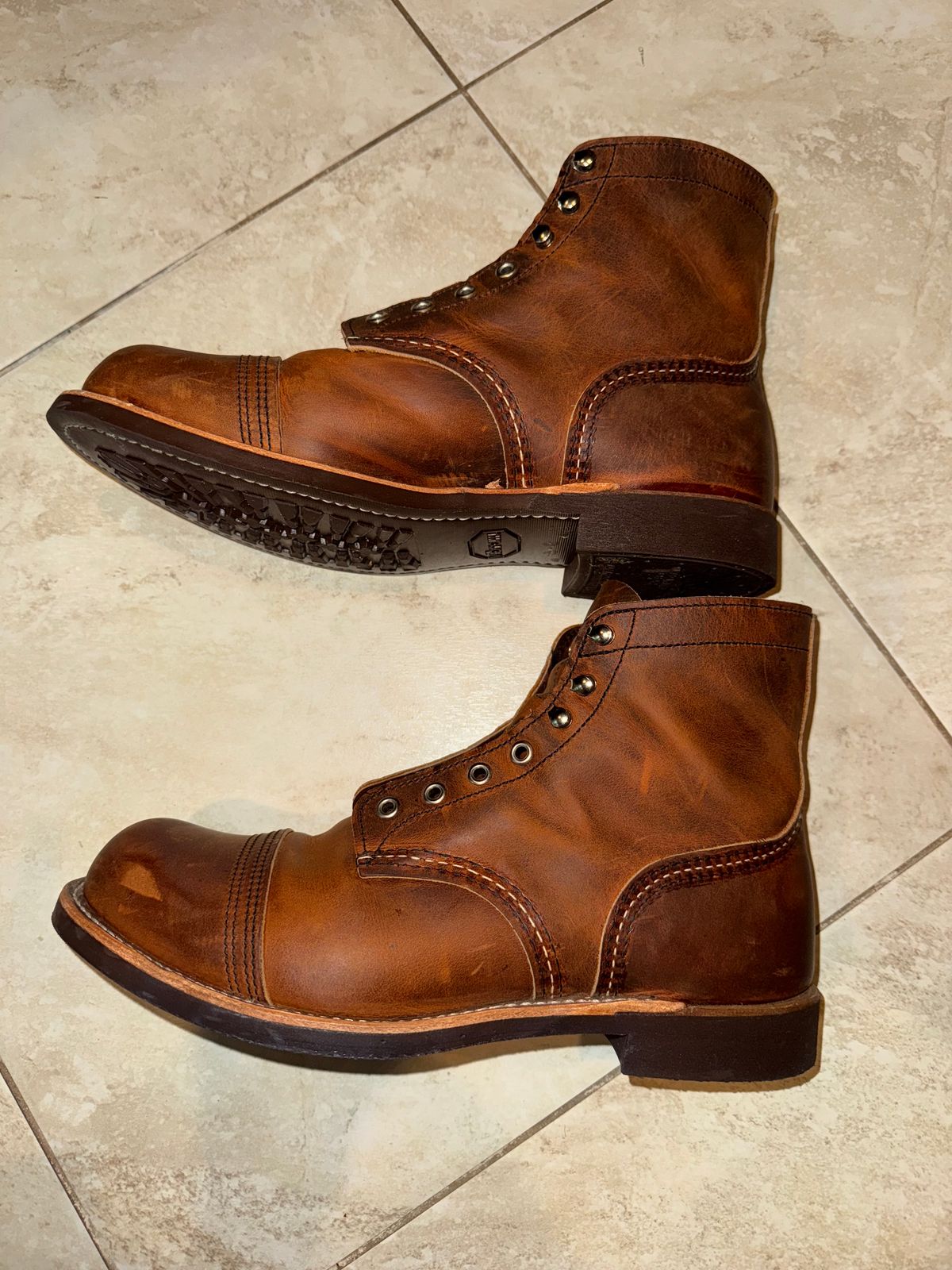 Photo by Michael_T on May 5, 2025 of the Red Wing Iron Ranger in S.B. Foot Copper Rough and Tough.