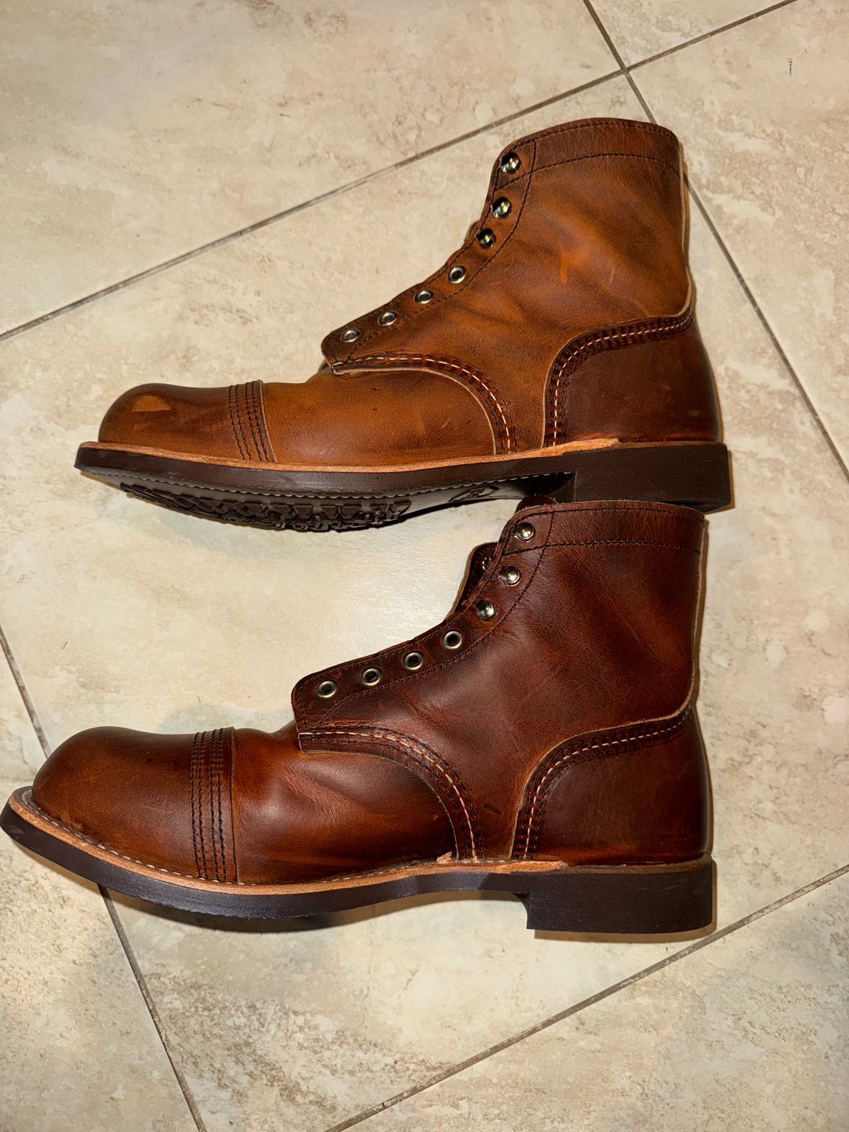 Photo by Michael_T on May 5, 2025 of the Red Wing Iron Ranger in S.B. Foot Copper Rough and Tough.