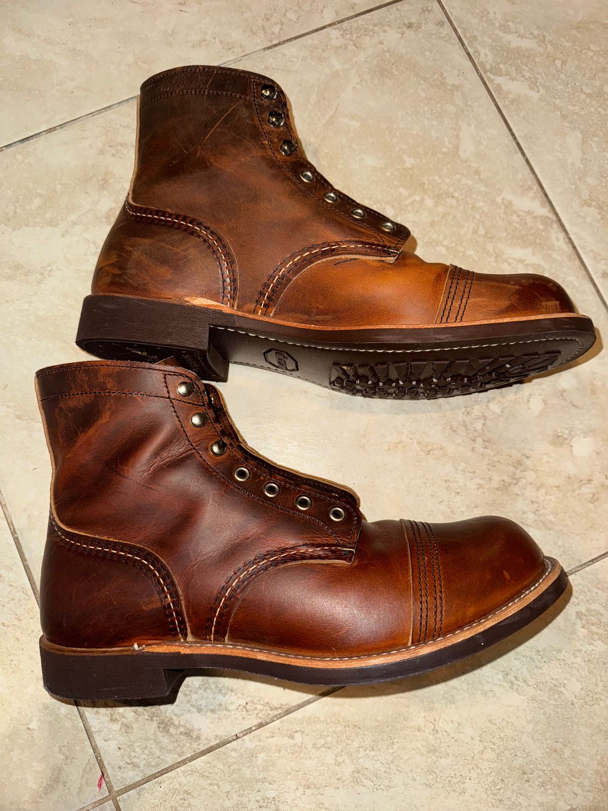 Photo by Michael_T on May 5, 2025 of the Red Wing Iron Ranger in S.B. Foot Copper Rough and Tough.