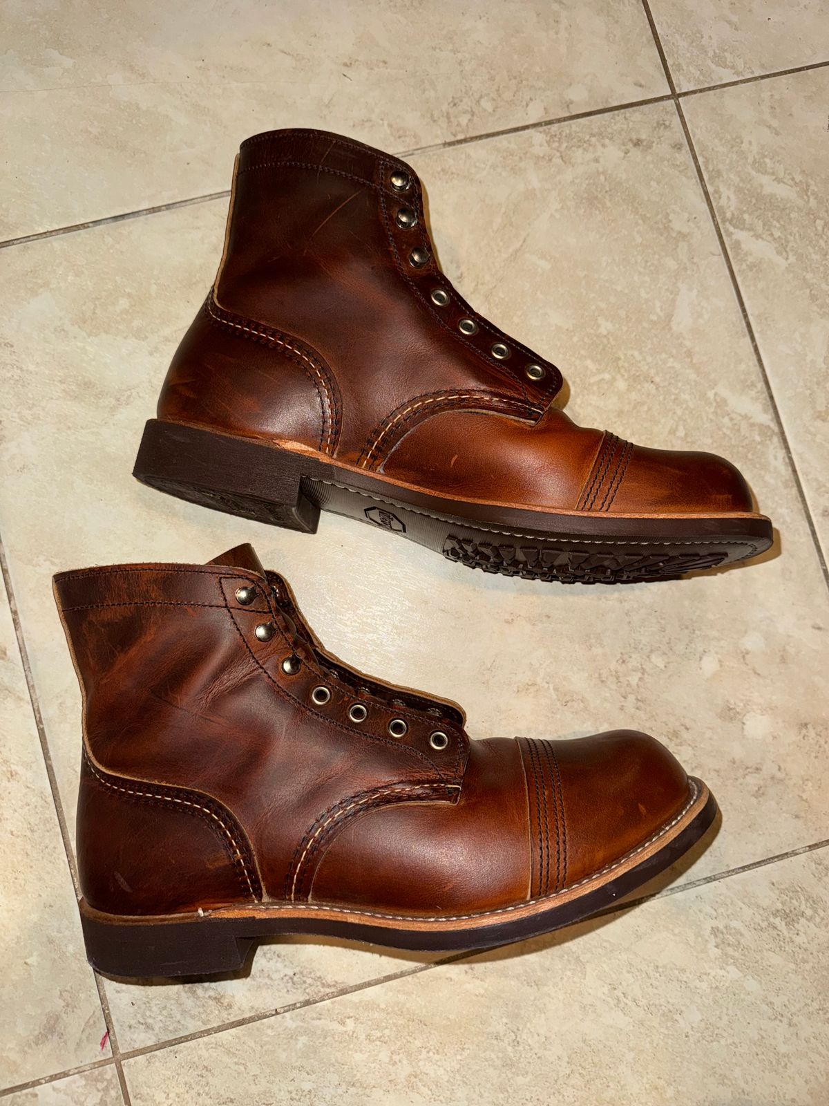 Photo by Michael_T on May 5, 2025 of the Red Wing Iron Ranger in S.B. Foot Copper Rough and Tough.