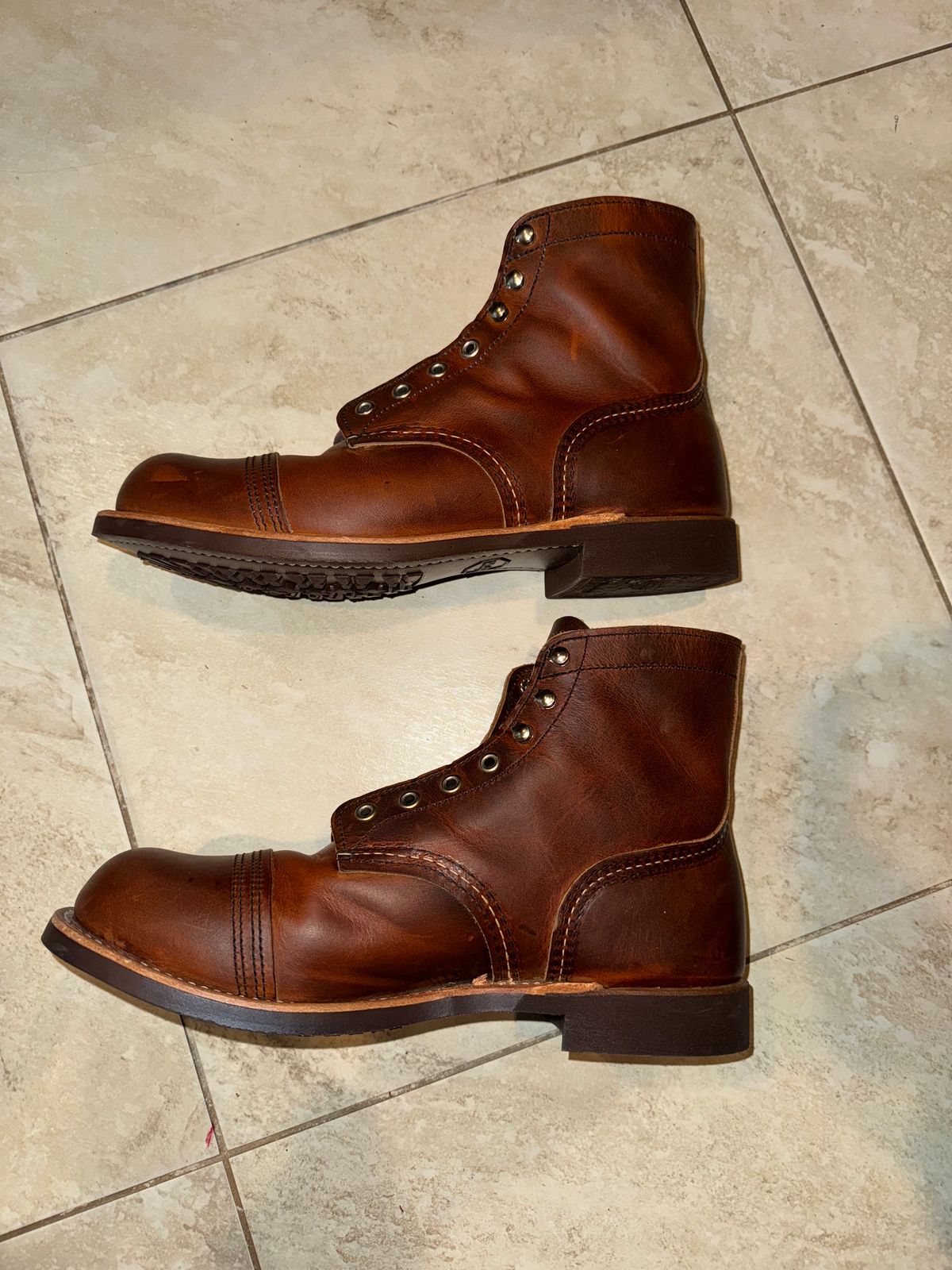 Photo by Michael_T on May 5, 2025 of the Red Wing Iron Ranger in S.B. Foot Copper Rough and Tough.