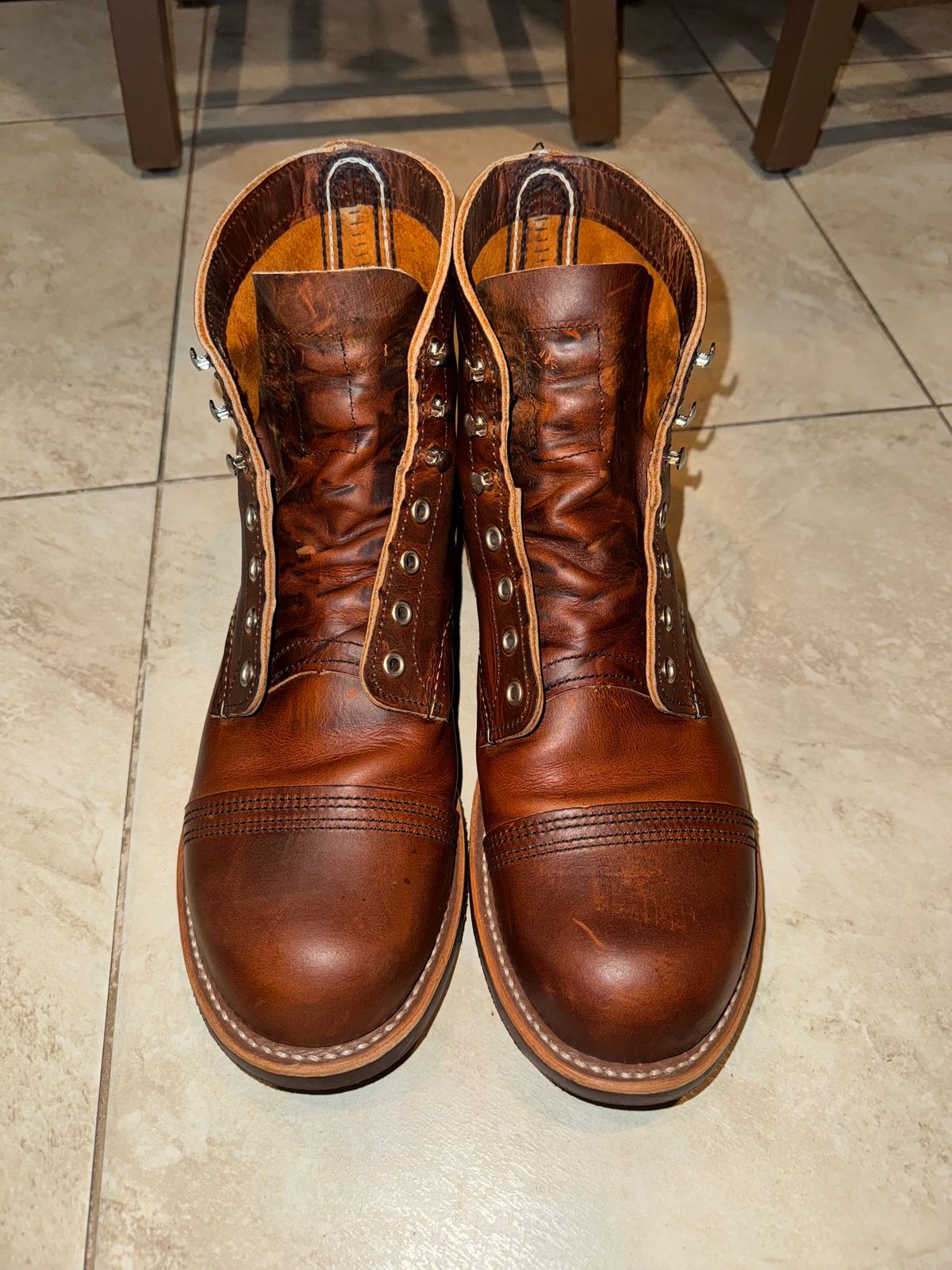 Photo by Michael_T on May 5, 2025 of the Red Wing Iron Ranger in S.B. Foot Copper Rough and Tough.