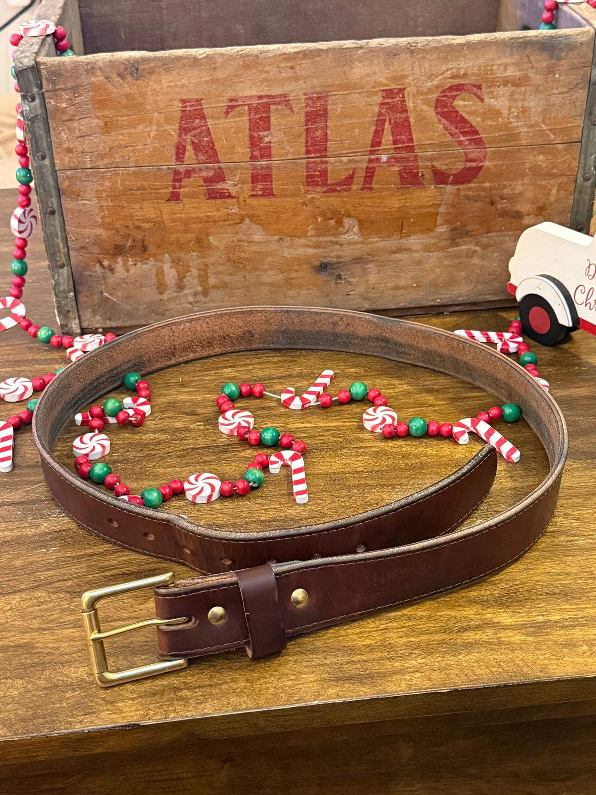 Photo by Odyssey.Rider on December 5, 2025 of the Nicks Heritage Belt in Wickett & Craig Buck Brown Double Stuffed.