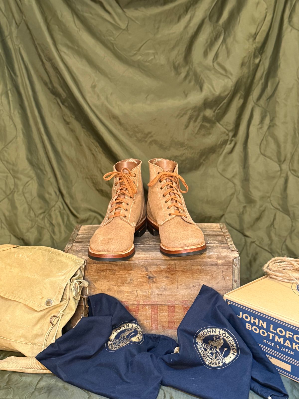 Photo by Odyssey.Rider on June 23, 2026 of the John Lofgren M-43 Service Shoes in Horween Natural Chromexcel Roughout.