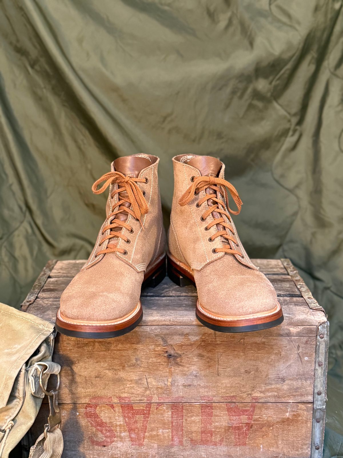 Photo by Odyssey.Rider on June 23, 2026 of the John Lofgren M-43 Service Shoes in Horween Natural Chromexcel Roughout.