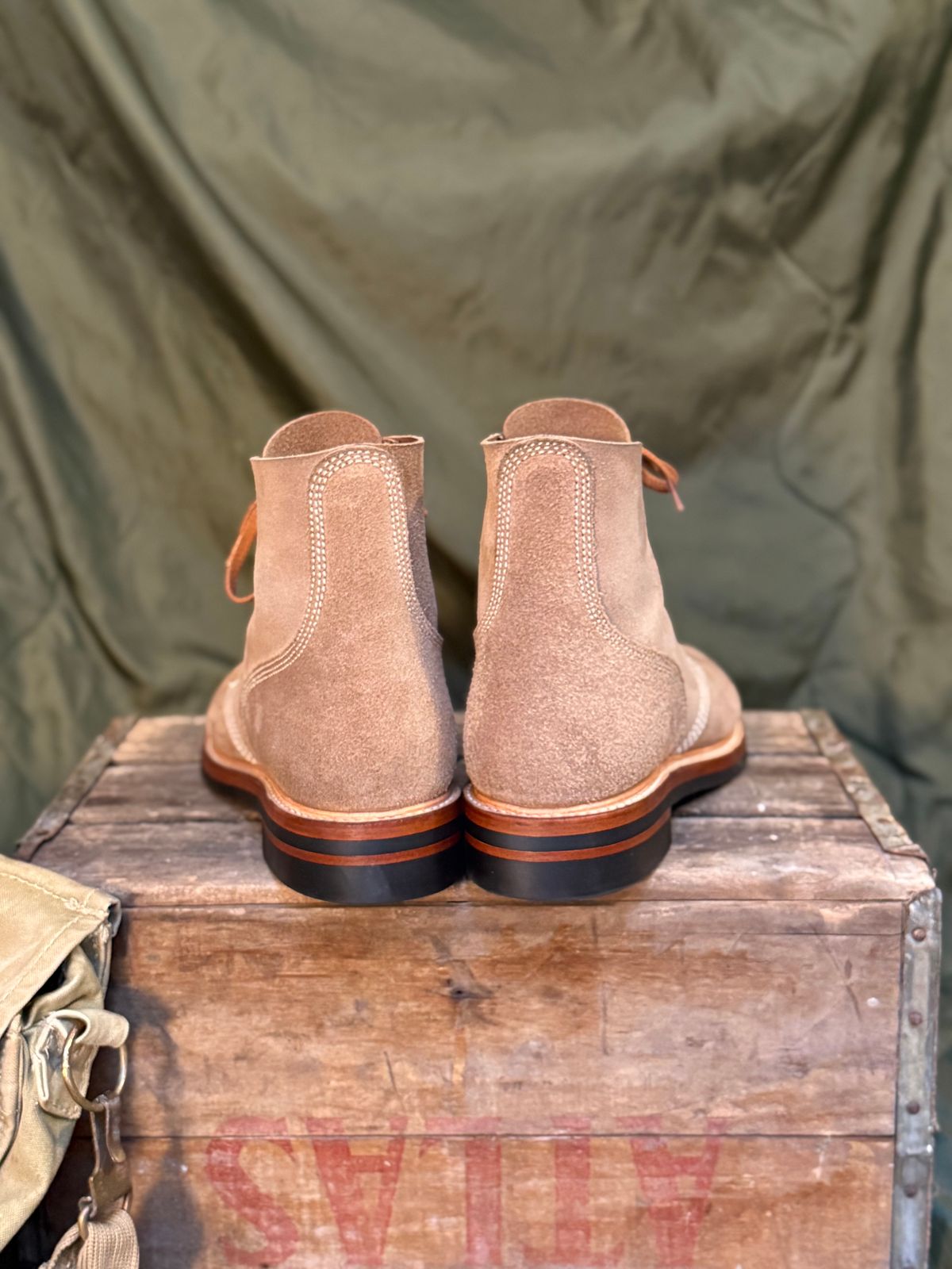Photo by Odyssey.Rider on June 23, 2026 of the John Lofgren M-43 Service Shoes in Horween Natural Chromexcel Roughout.