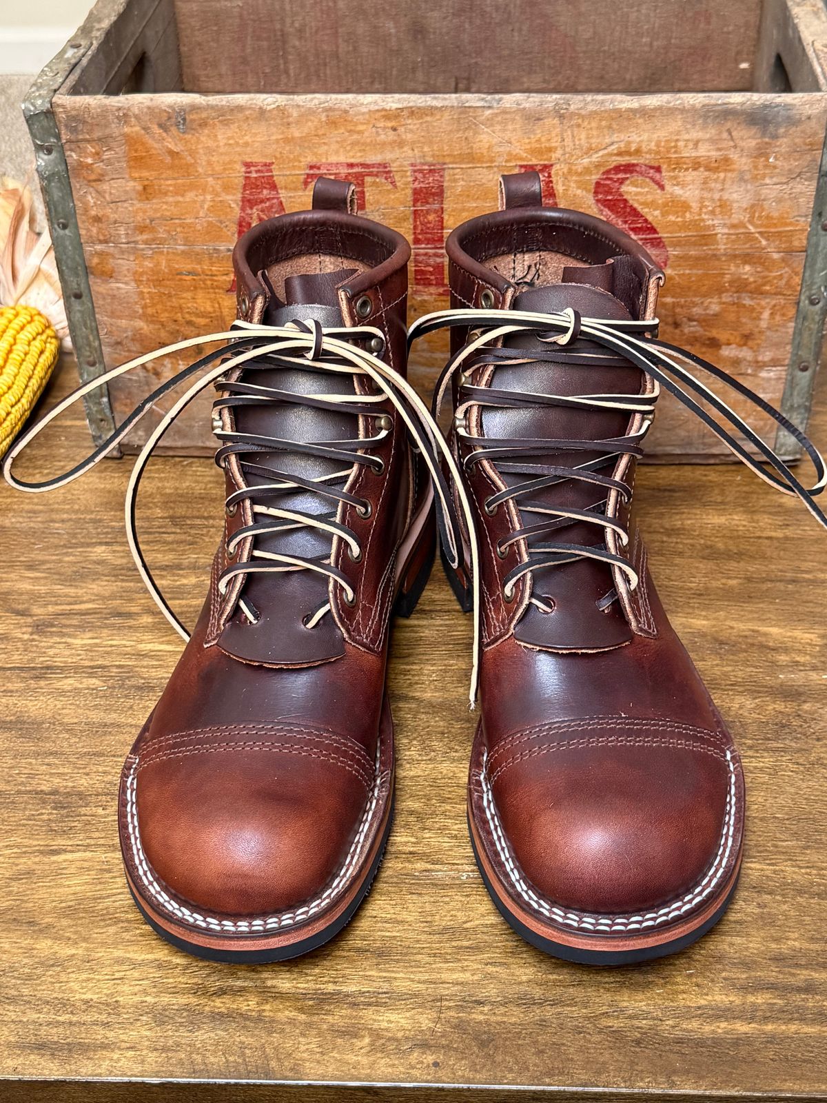 Photo by Odyssey.Rider on October 31, 2025 of the Nicks MTO in Wickett & Craig Buck Brown Double Stuffed.