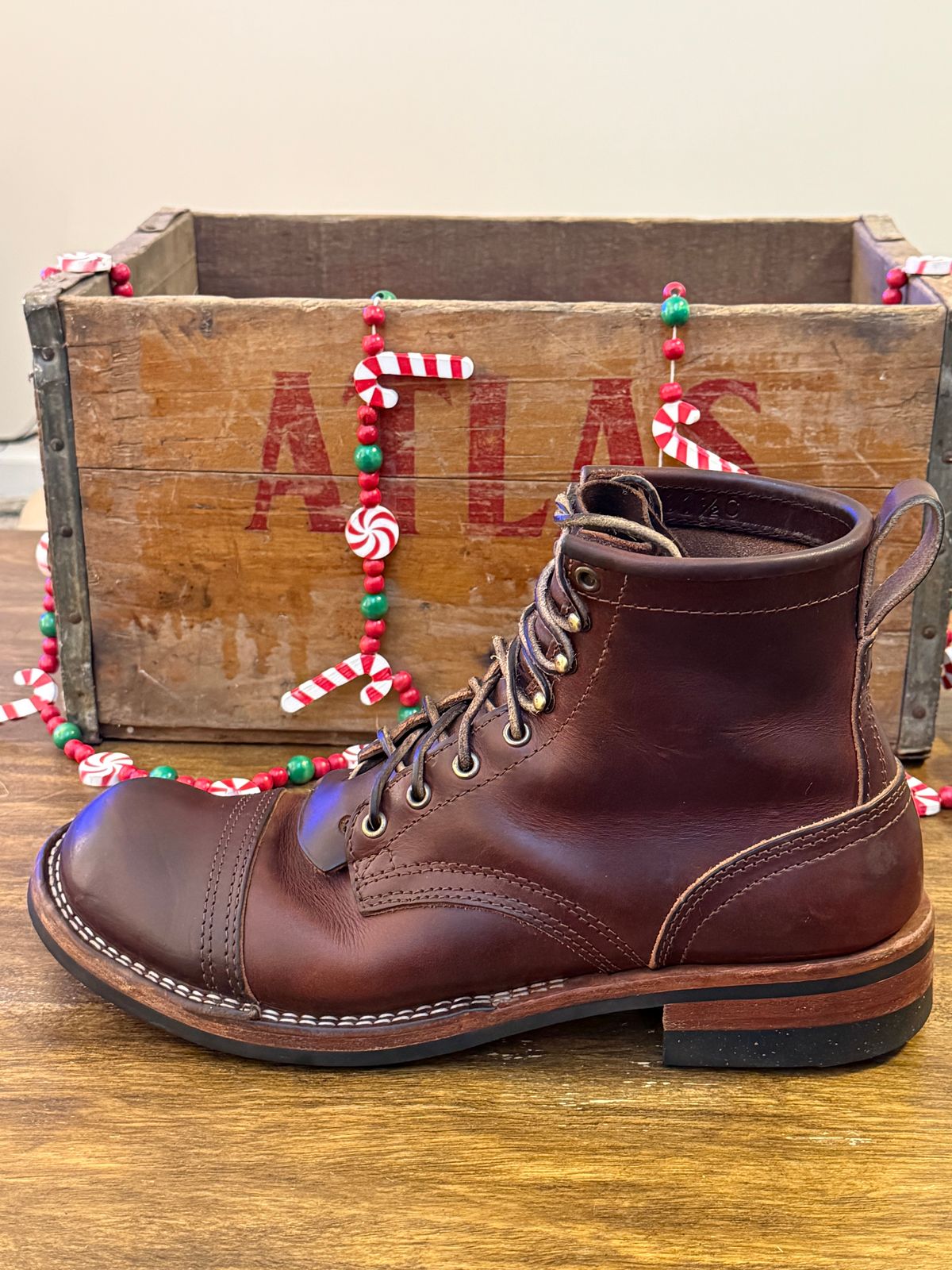 Photo by Odyssey.Rider on December 5, 2025 of the Nicks MTO in Wickett & Craig Buck Brown Double Stuffed.