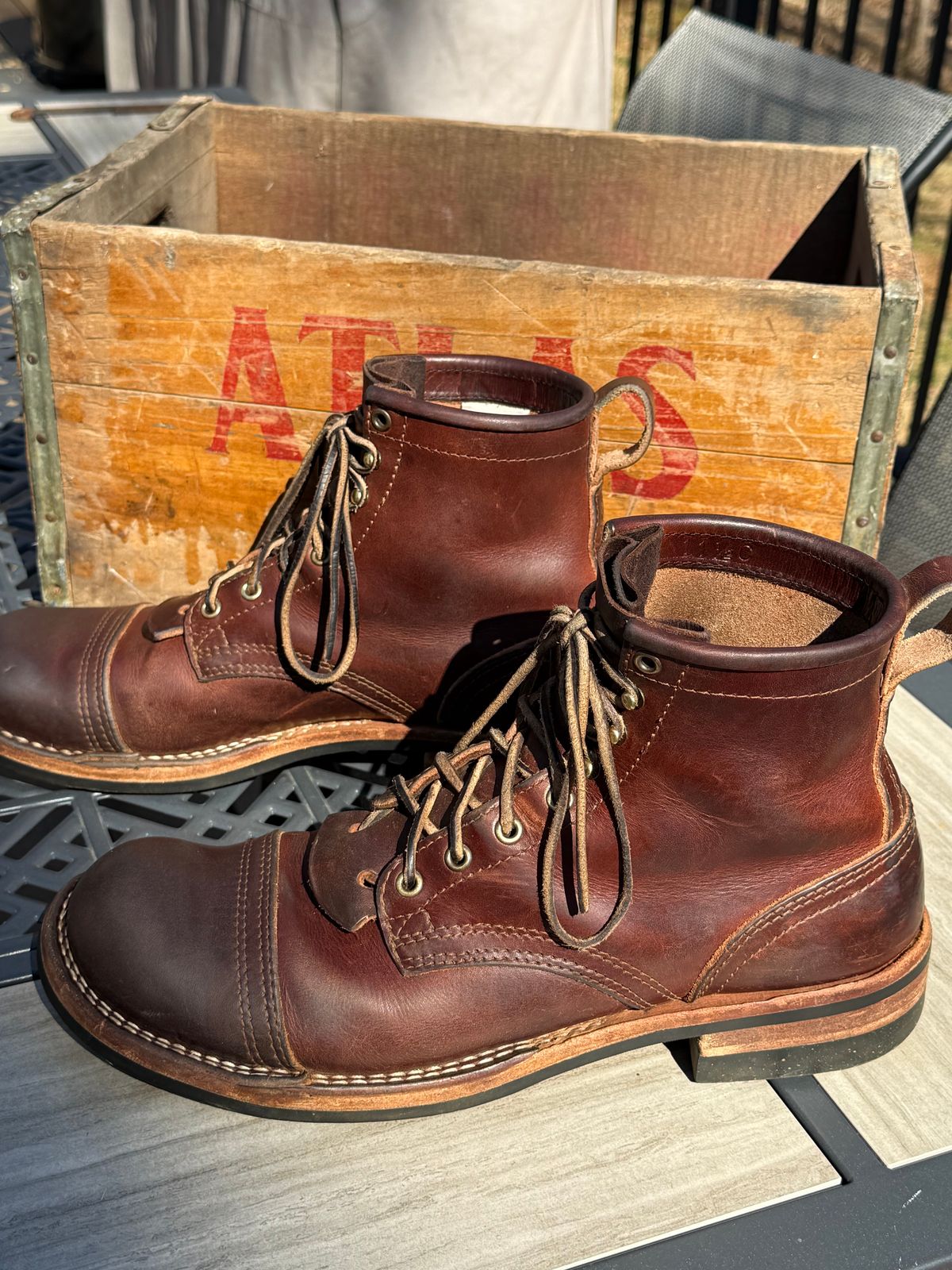 Photo by Odyssey.Rider on February 28, 2026 of the Nicks MTO in Wickett & Craig Buck Brown Double Stuffed.